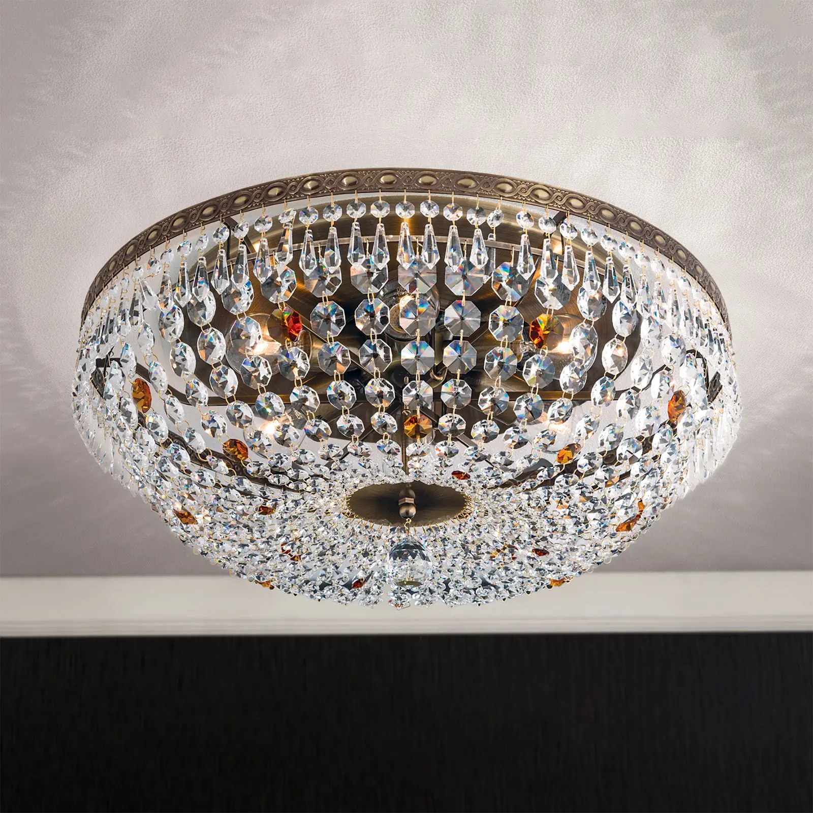 Plafonski luster SHERATON, patina, Ø 55 cm - 2