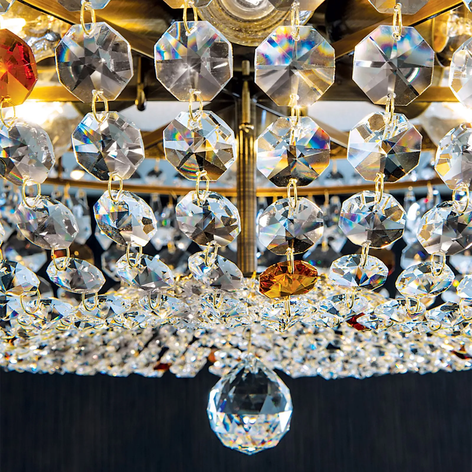 Plafonski luster SHERATON, patina, Ø 55 cm - 5