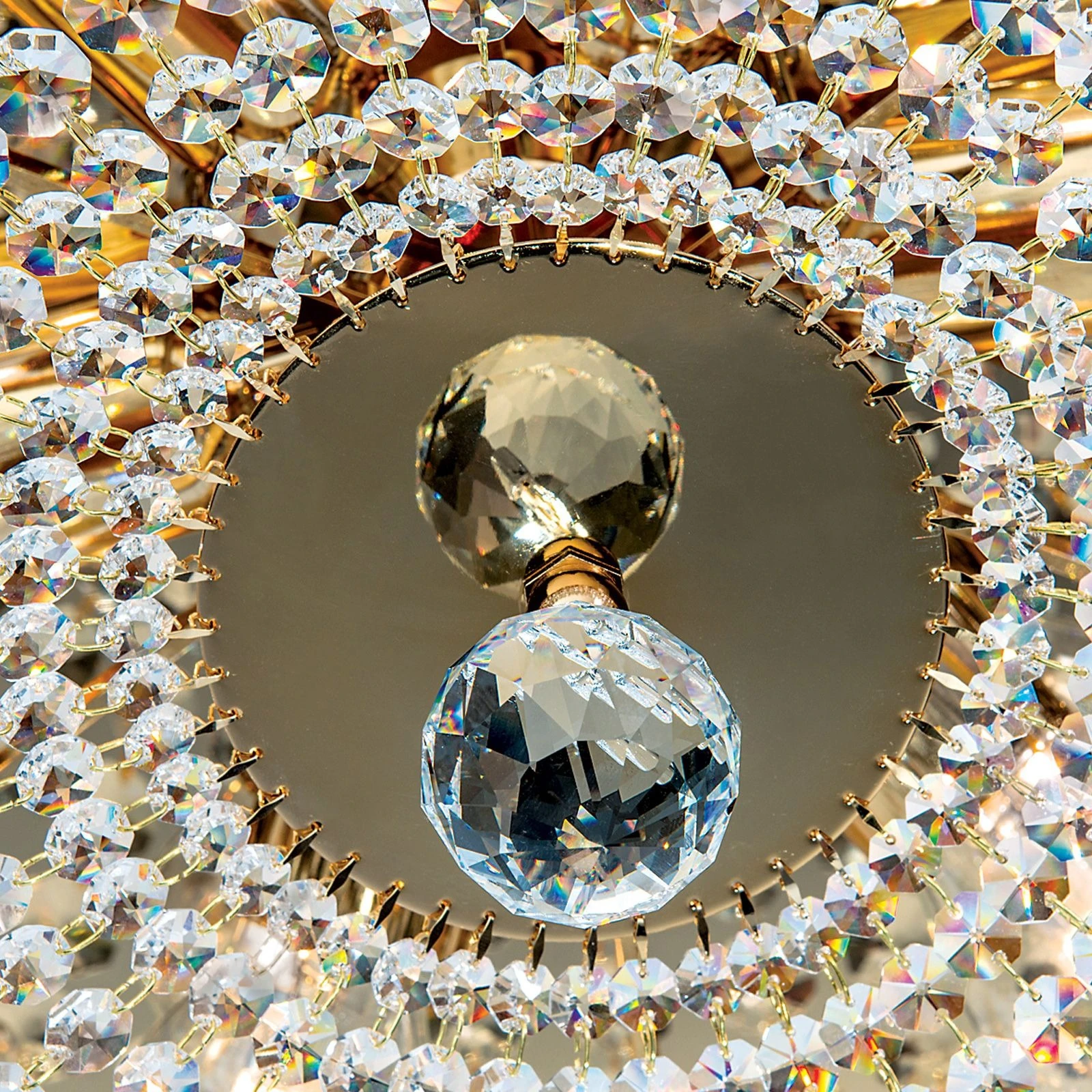 Plafonska lampa SHERATON, 6 izvora svetla, 55 cm, 24-karatno pozlaćena - 2