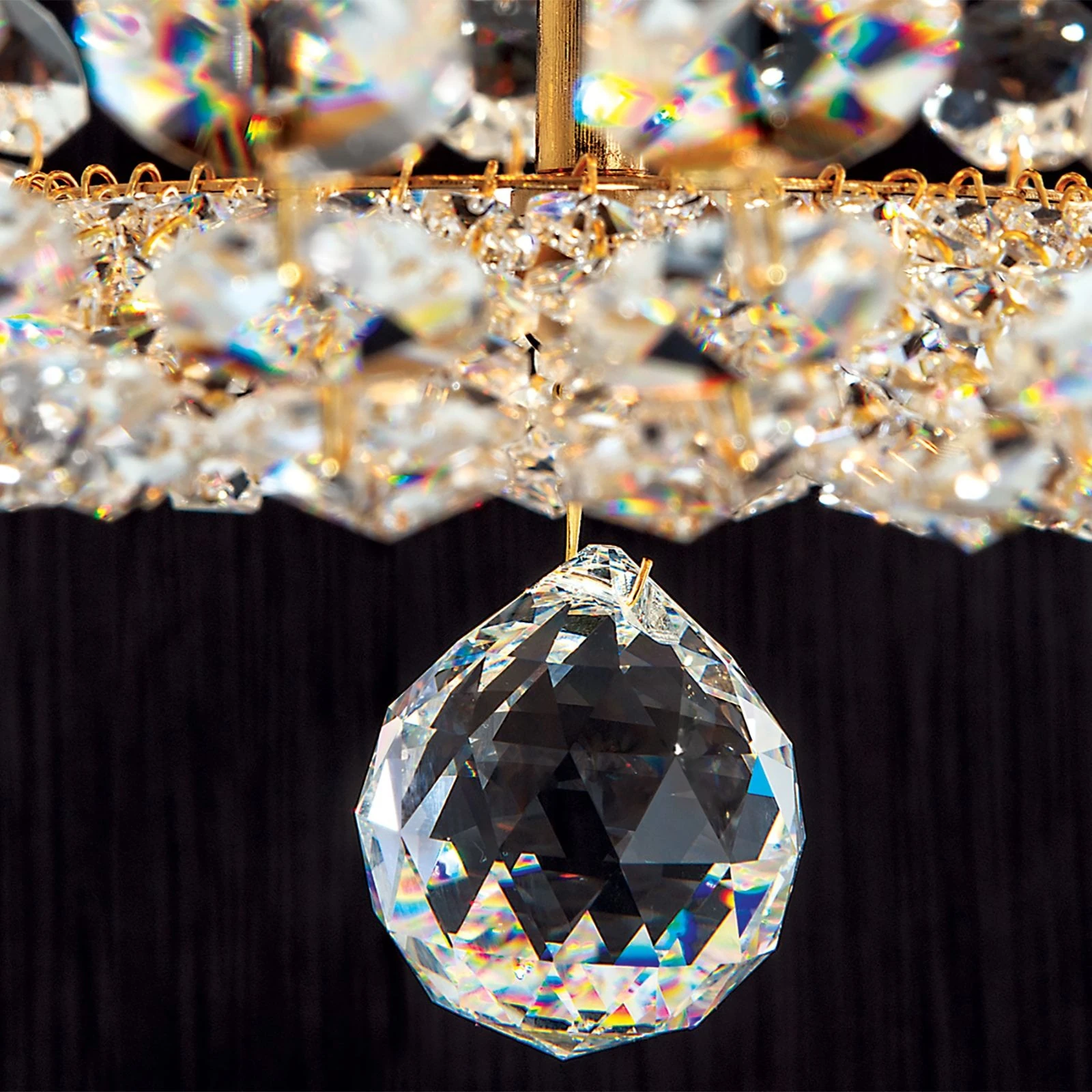 Plafonska lampa SHERATON, 8 izvora svetla, 65 cm, 24-karatno pozlaćena - 3