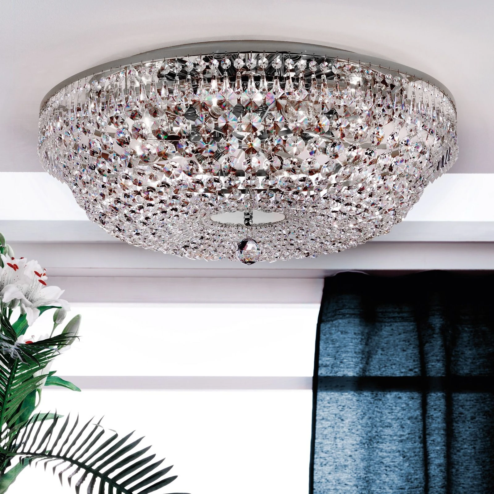 Plafonska lampa SHERATON, 8 izvora svetla, 65 cm, hromirana - 1