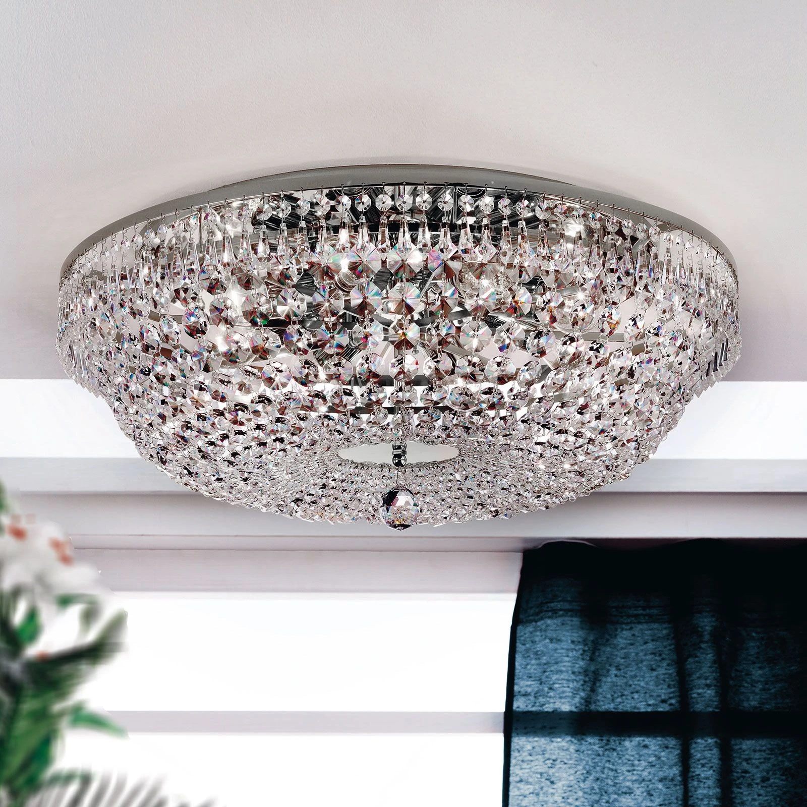 Plafonska lampa SHERATON, 8 izvora svetla, 65 cm, hromirana - 3