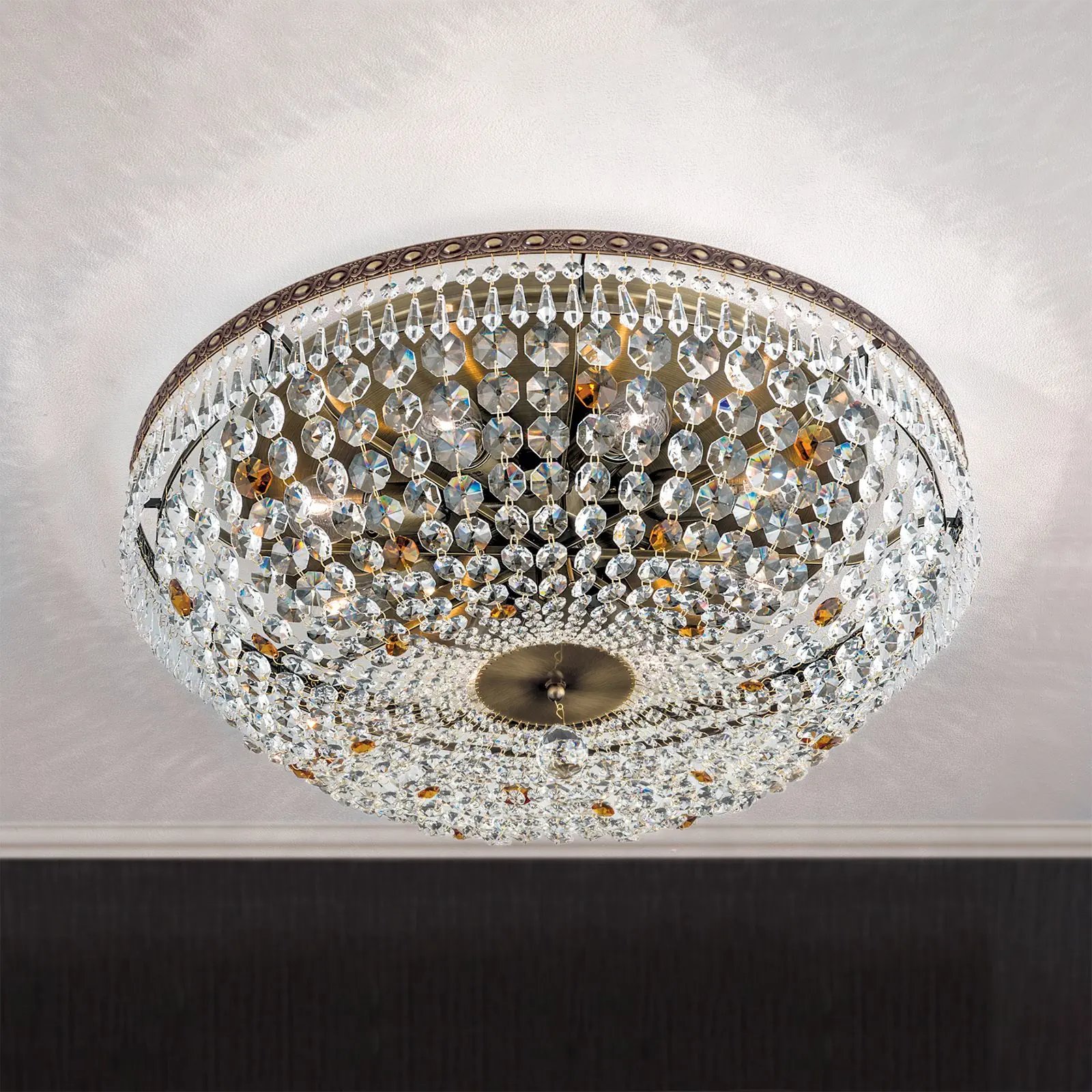 Plafonski luster SHERATON, patina, Ø 65 cm - 2