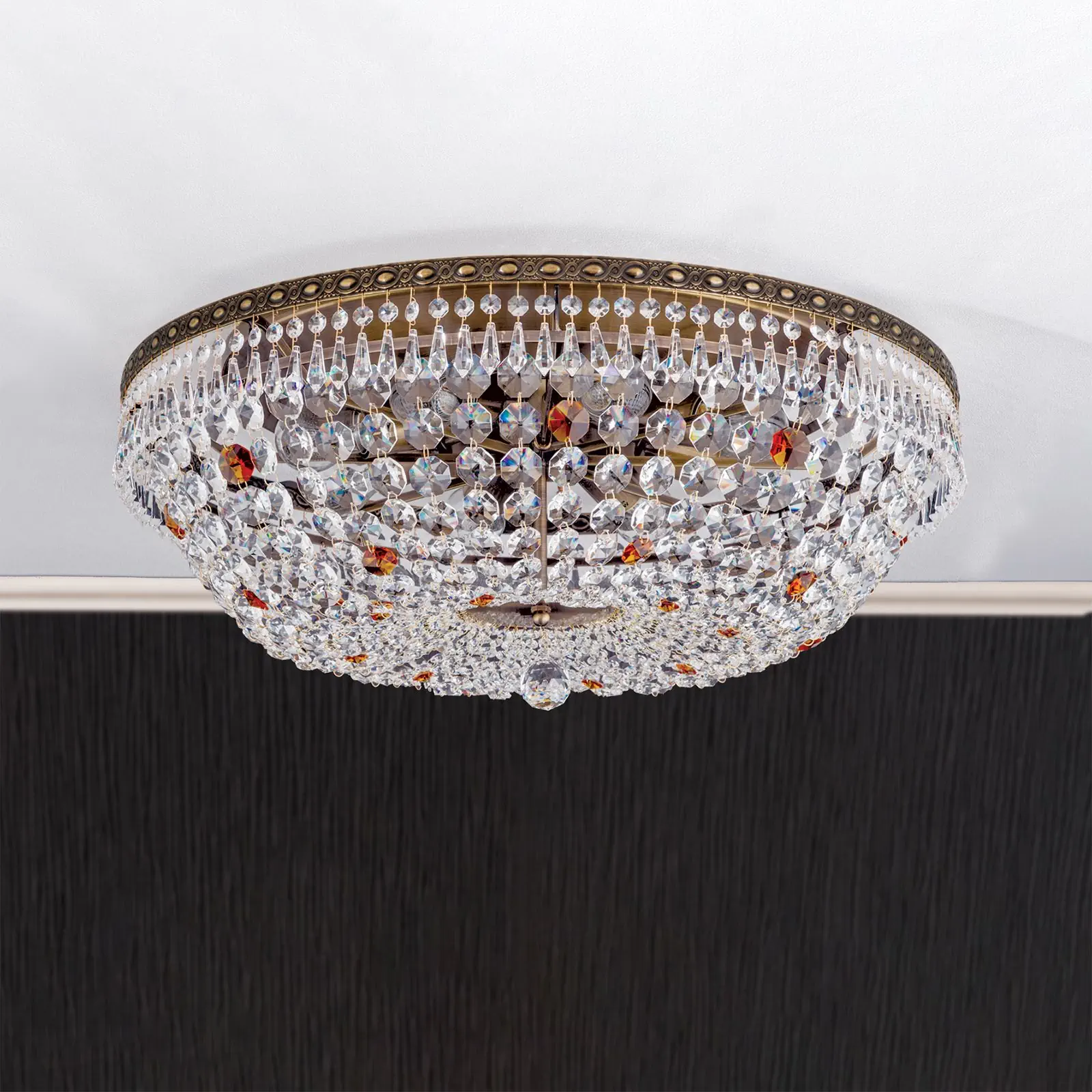 Plafonski luster SHERATON, patina, Ø 65 cm - 4