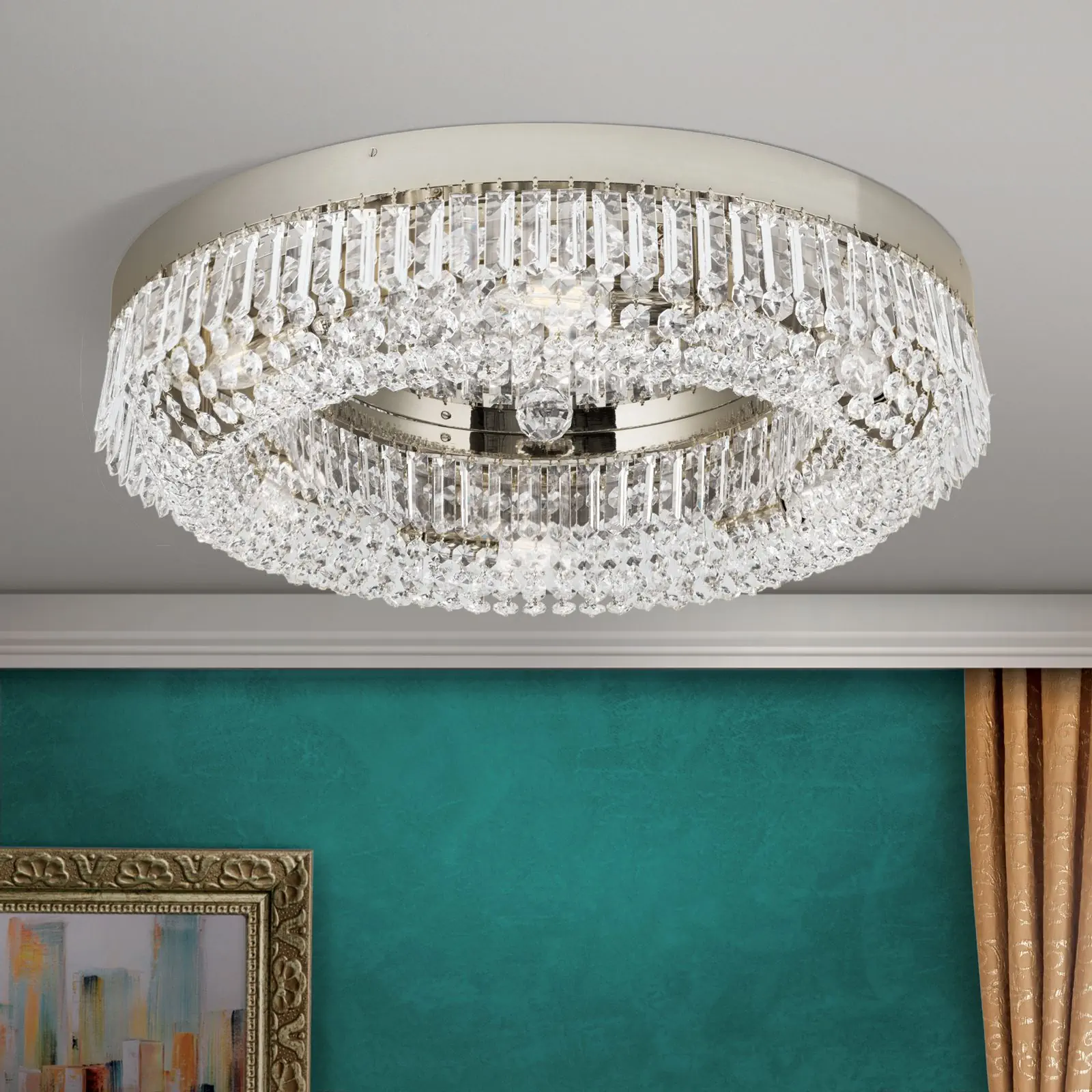 Plafonska lampa SATURN, hrom, Ø 60 cm - 3