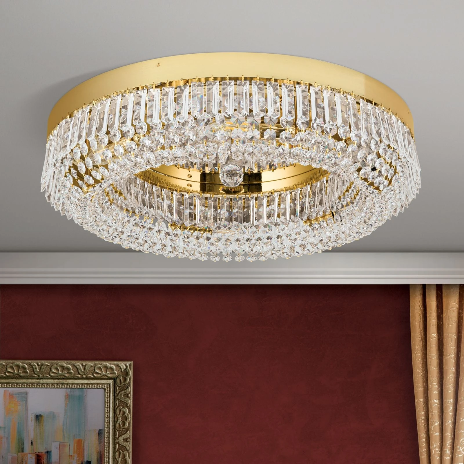 Plafonska lampa SATURN, zlato, Ø 60 cm - 3