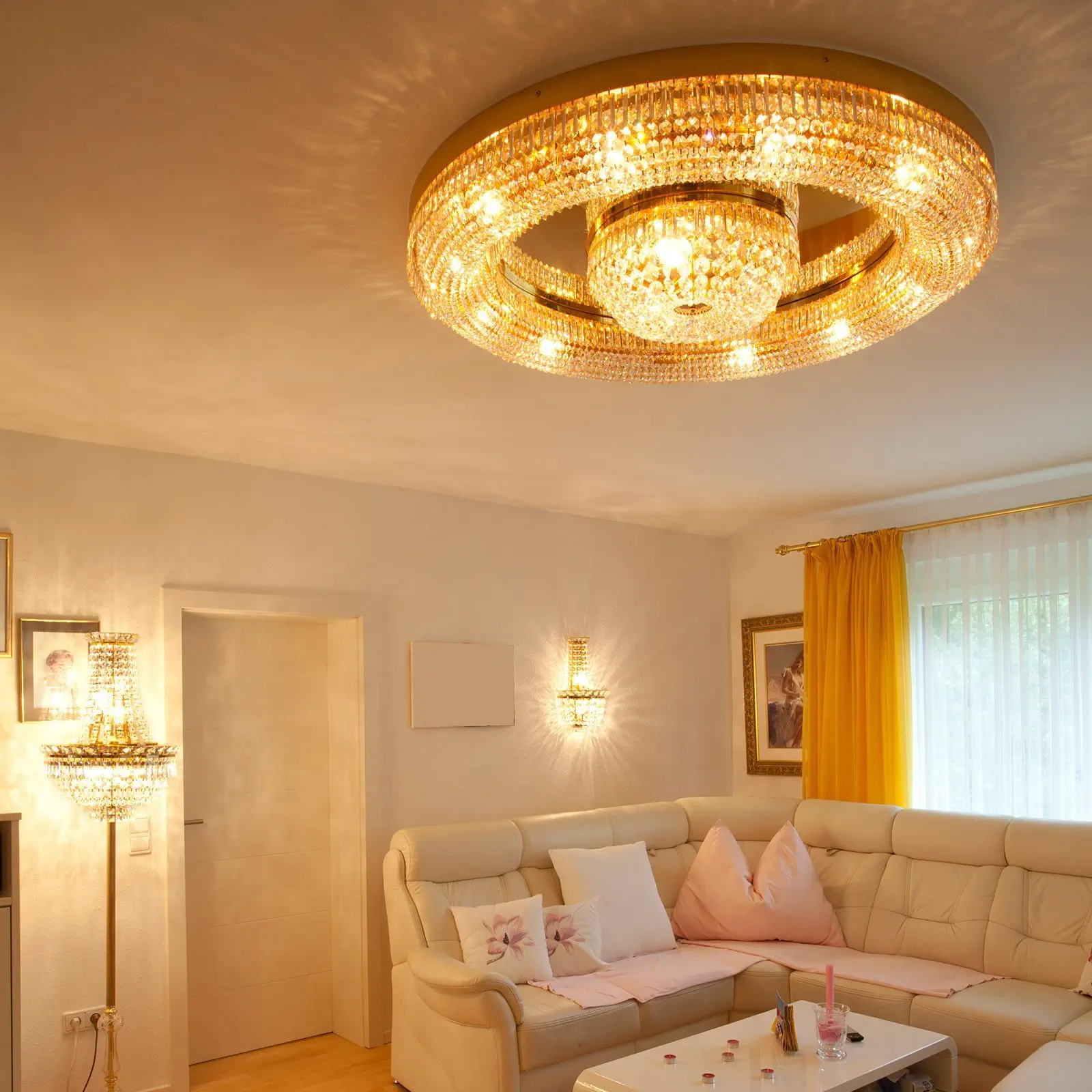 Plafonski luster SATURN, zlatni, Ø 100 cm - 8