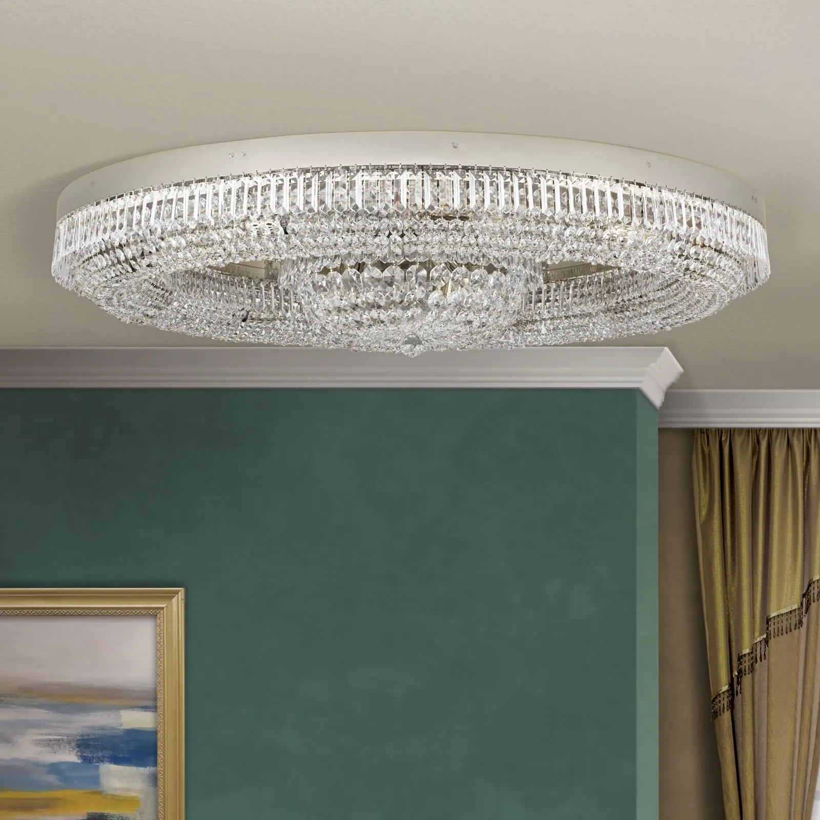 Plafonski luster SATURN, hrom, Ø 120 cm - 3