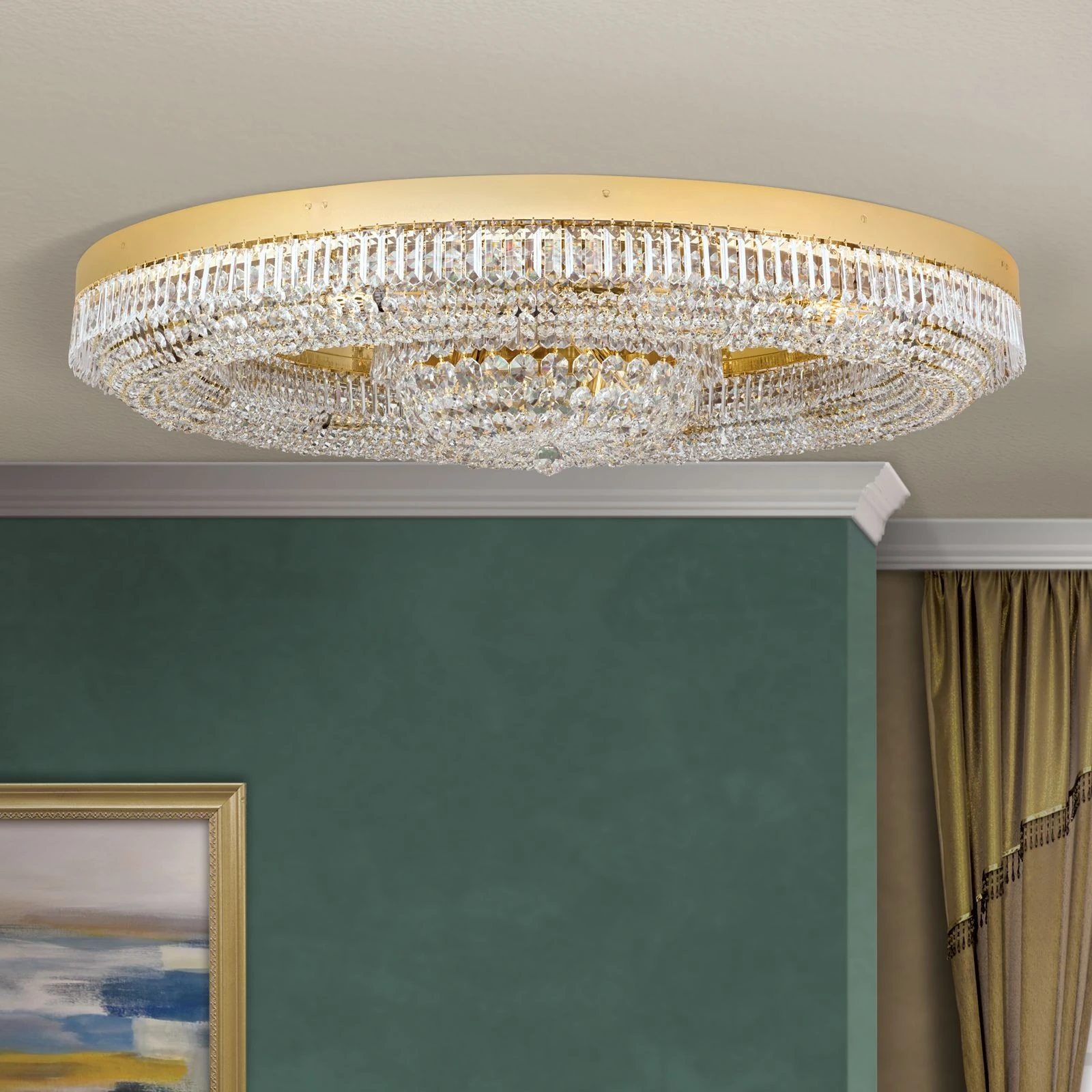 Plafonski luster SATURN, zlatni, Ø 120 cm - 3