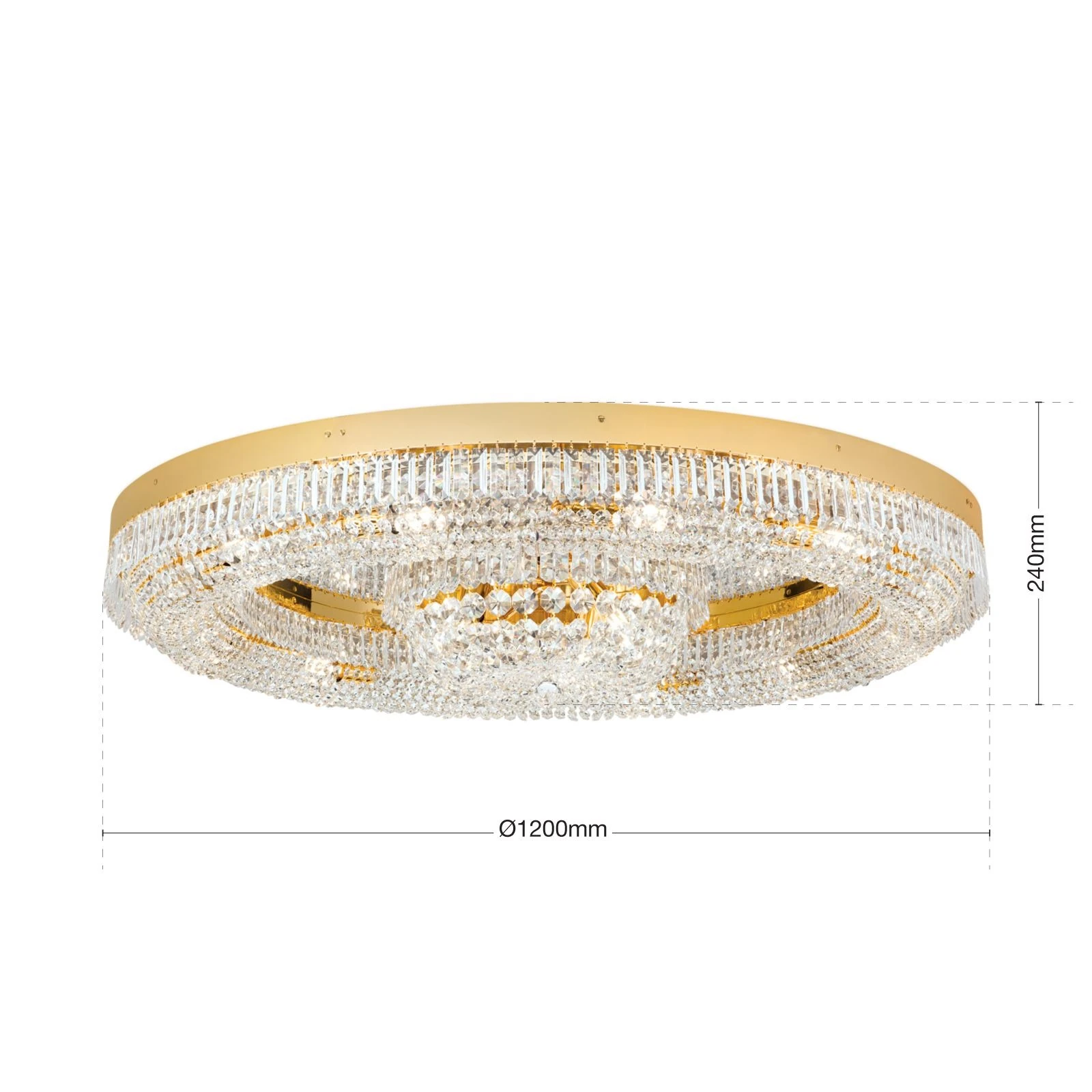 Plafonski luster SATURN, zlatni, Ø 120 cm - 7