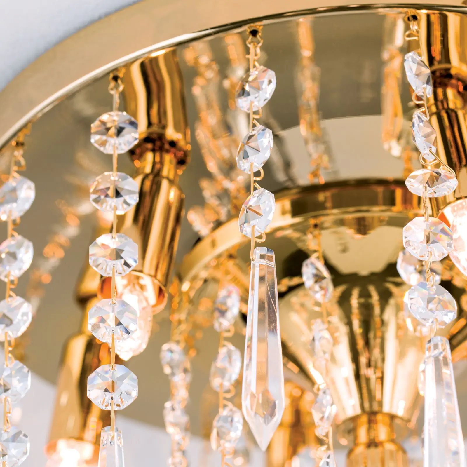 Plafonski luster PALME, sa 7 izvora svetla, zlatni, Ø 28 cm - 5