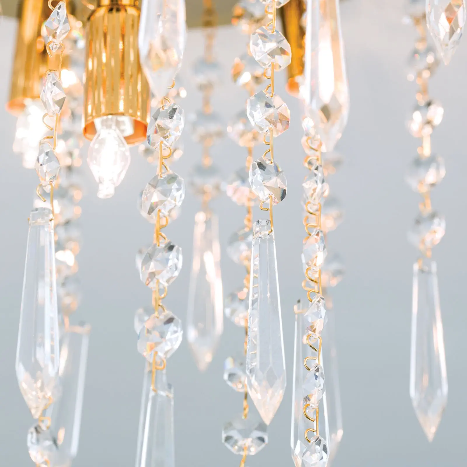 Plafonski luster PALME, sa 7 izvora svetla, zlatni, Ø 28 cm - 6