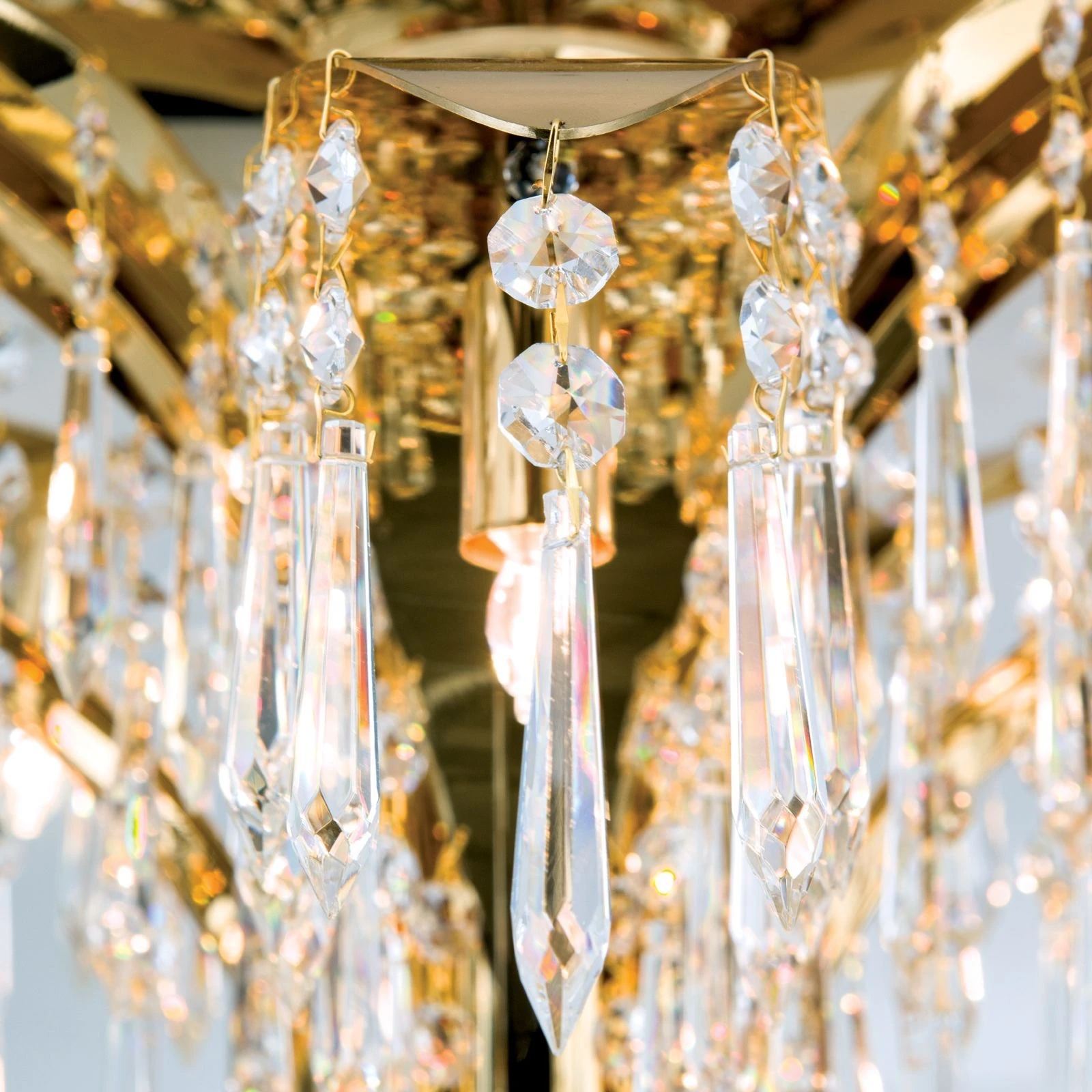 Plafonska lampa PALME, 24-karatno pozlaćena, sa 8 izvora svetla, Ø 65 cm - 5