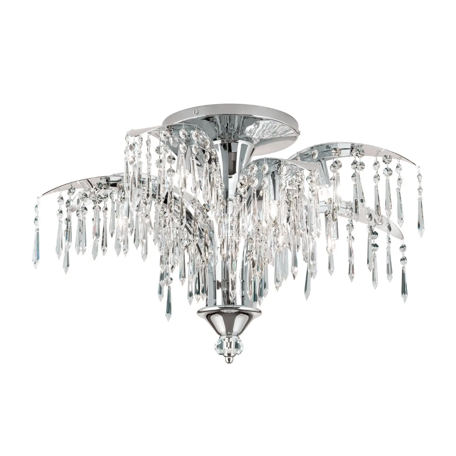 Plafonska lampa PALME, hromirana, sa 8 izvora svetla, Ø 65 cm - 4