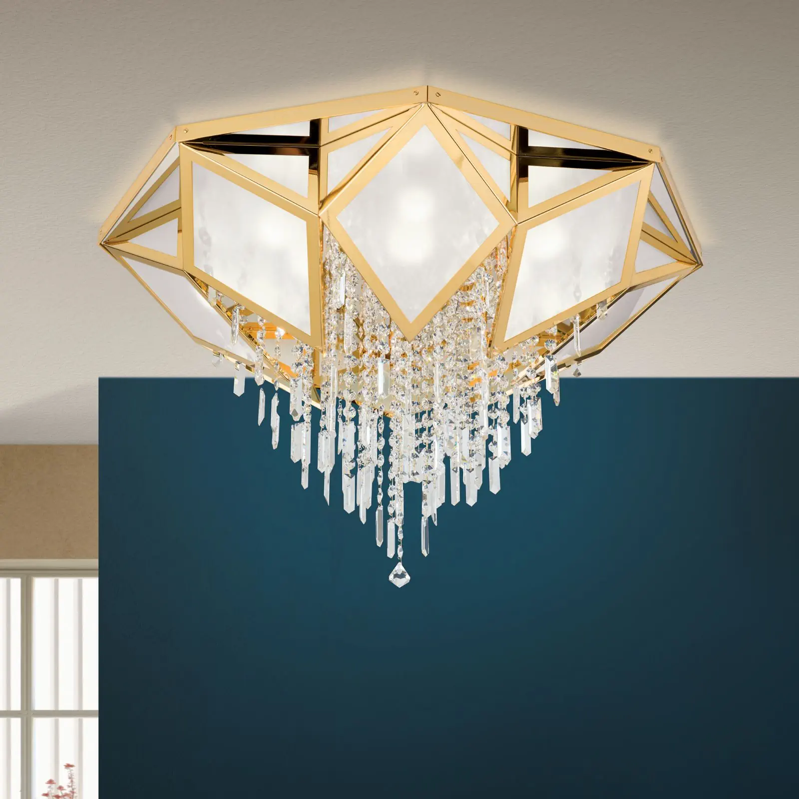 Plafonski luster OKTOGON, zlatni, Ø 95 cm - 2