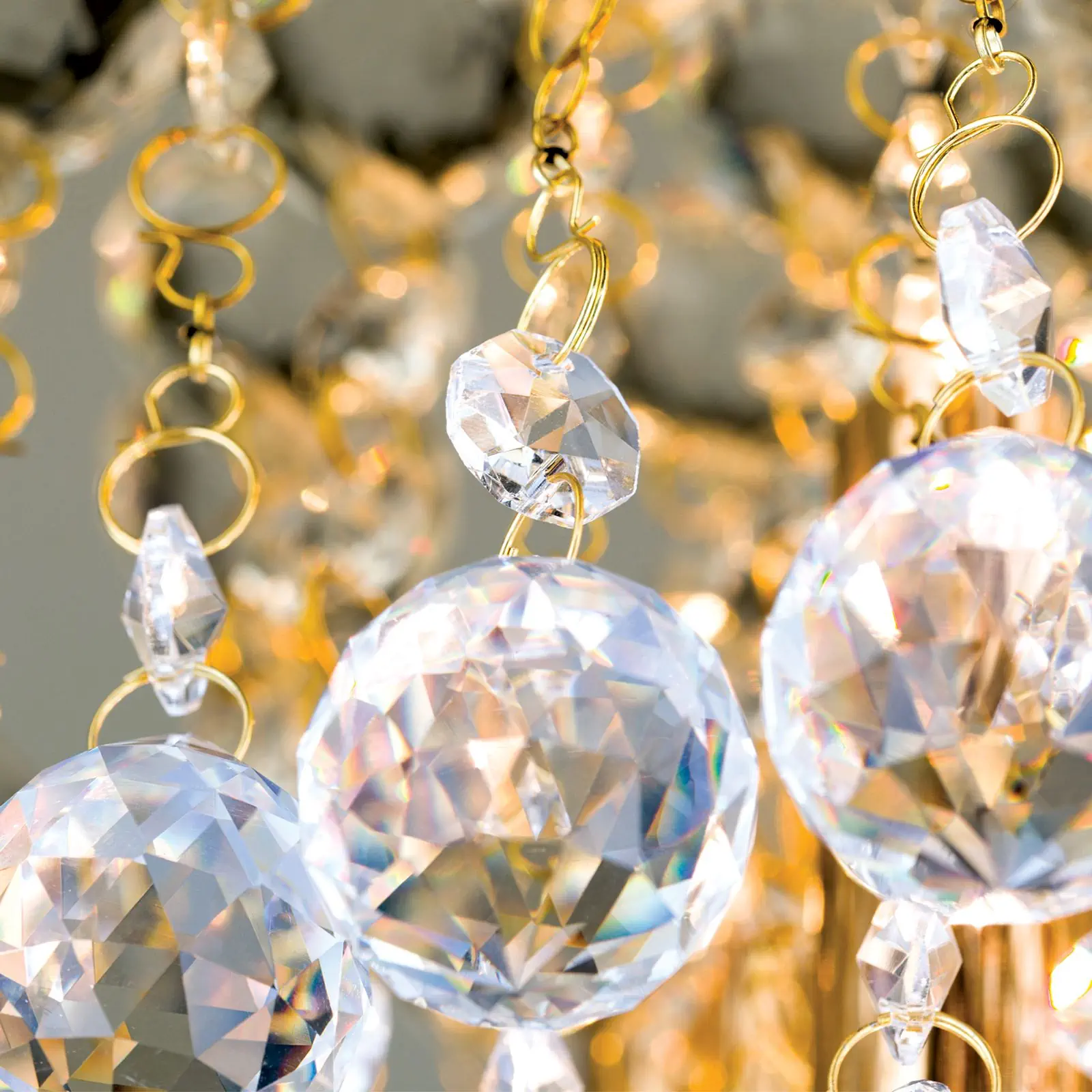 Plafonski luster GLORIA, zlatni, Ø 38 cm - 5