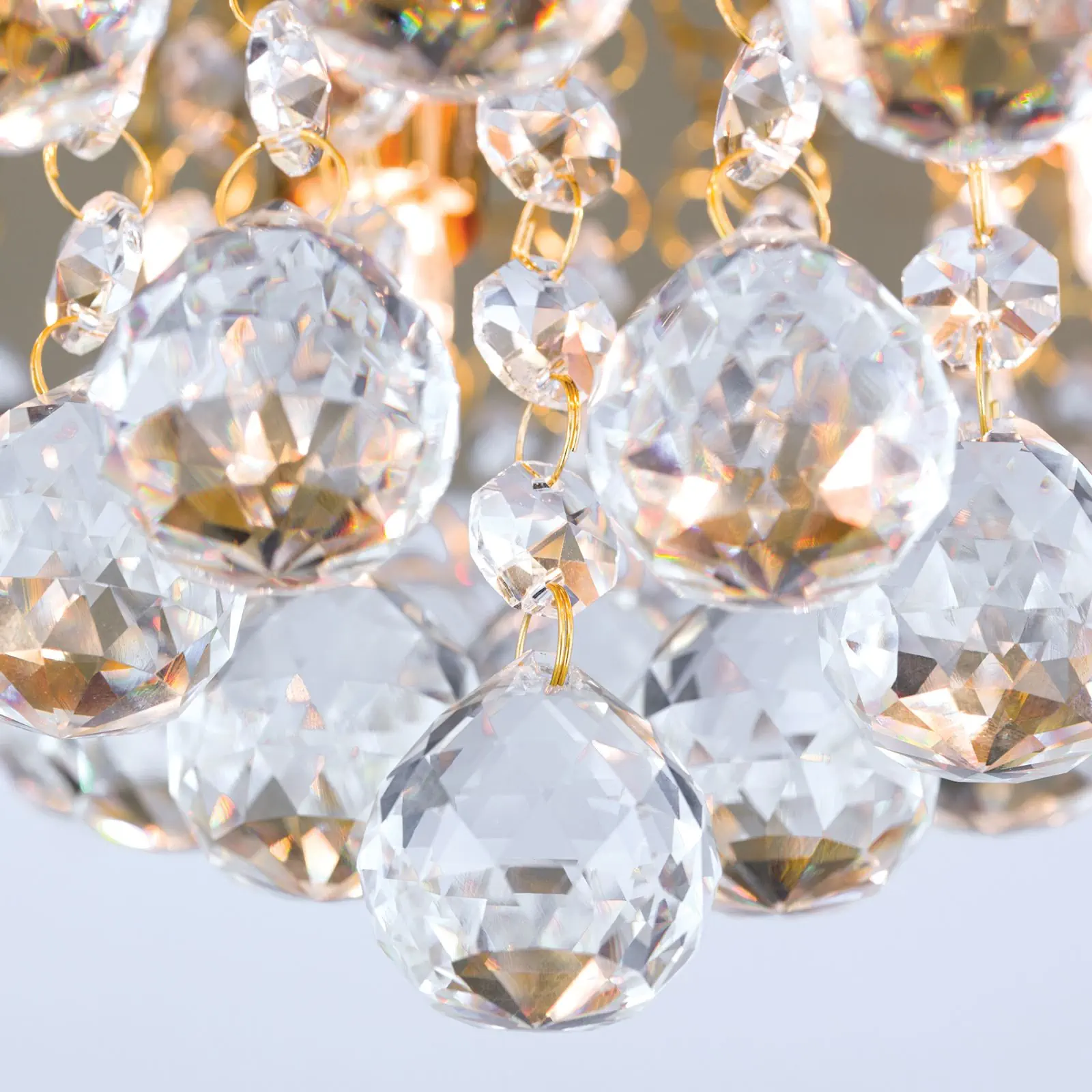 Plafonski luster GLORIA, zlatni, Ø 38 cm - 6