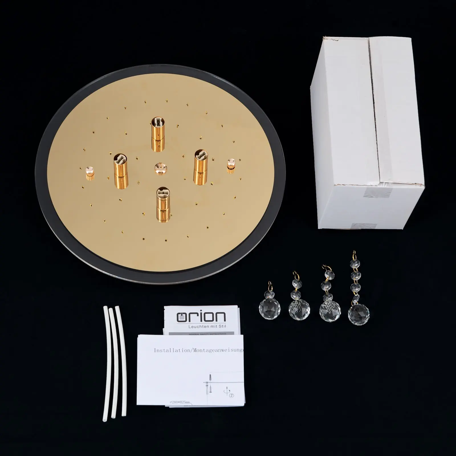 Plafonski luster GLORIA, zlatni, Ø 38 cm - 8