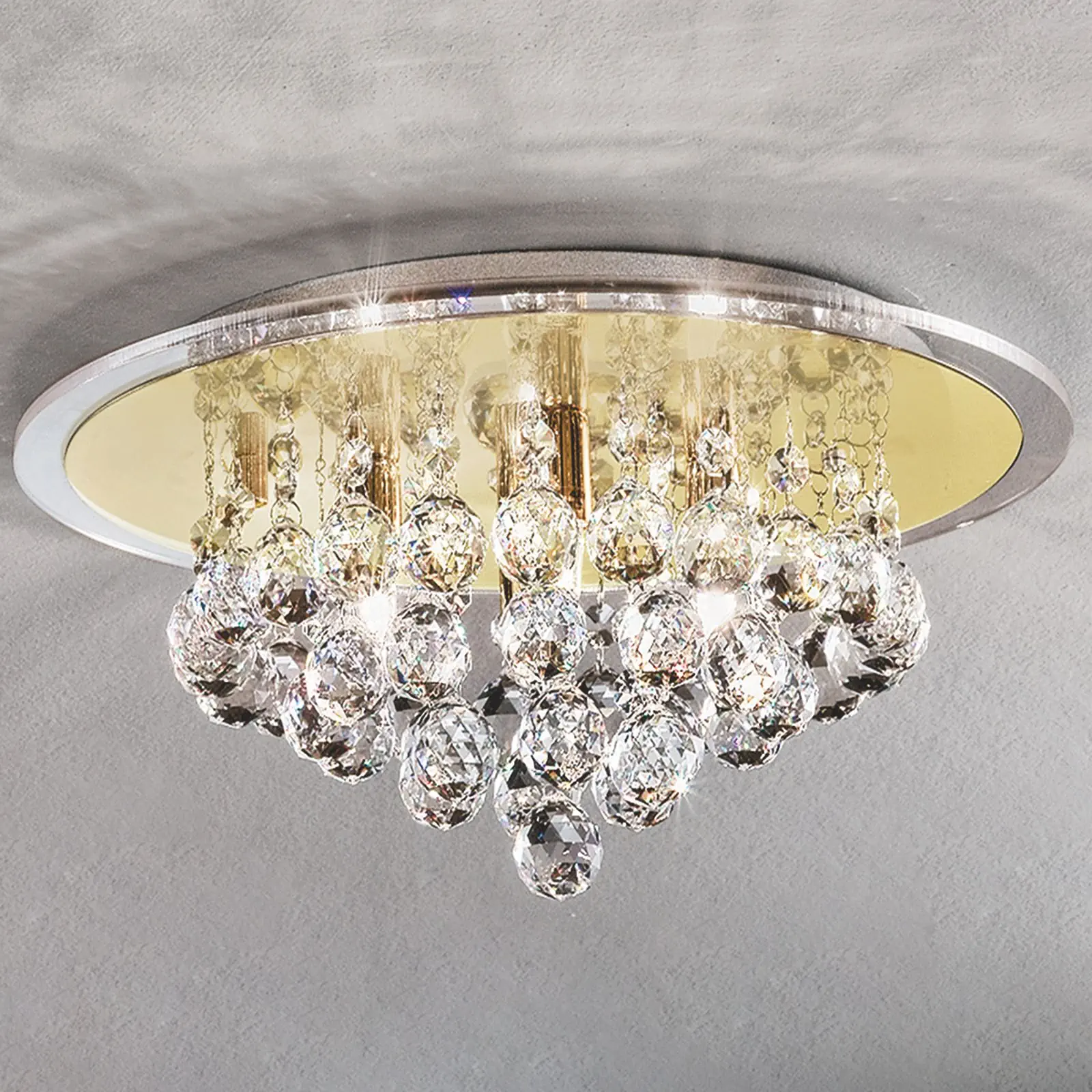 Plafonski luster GLORIA, zlatni, Ø 38 cm - 9