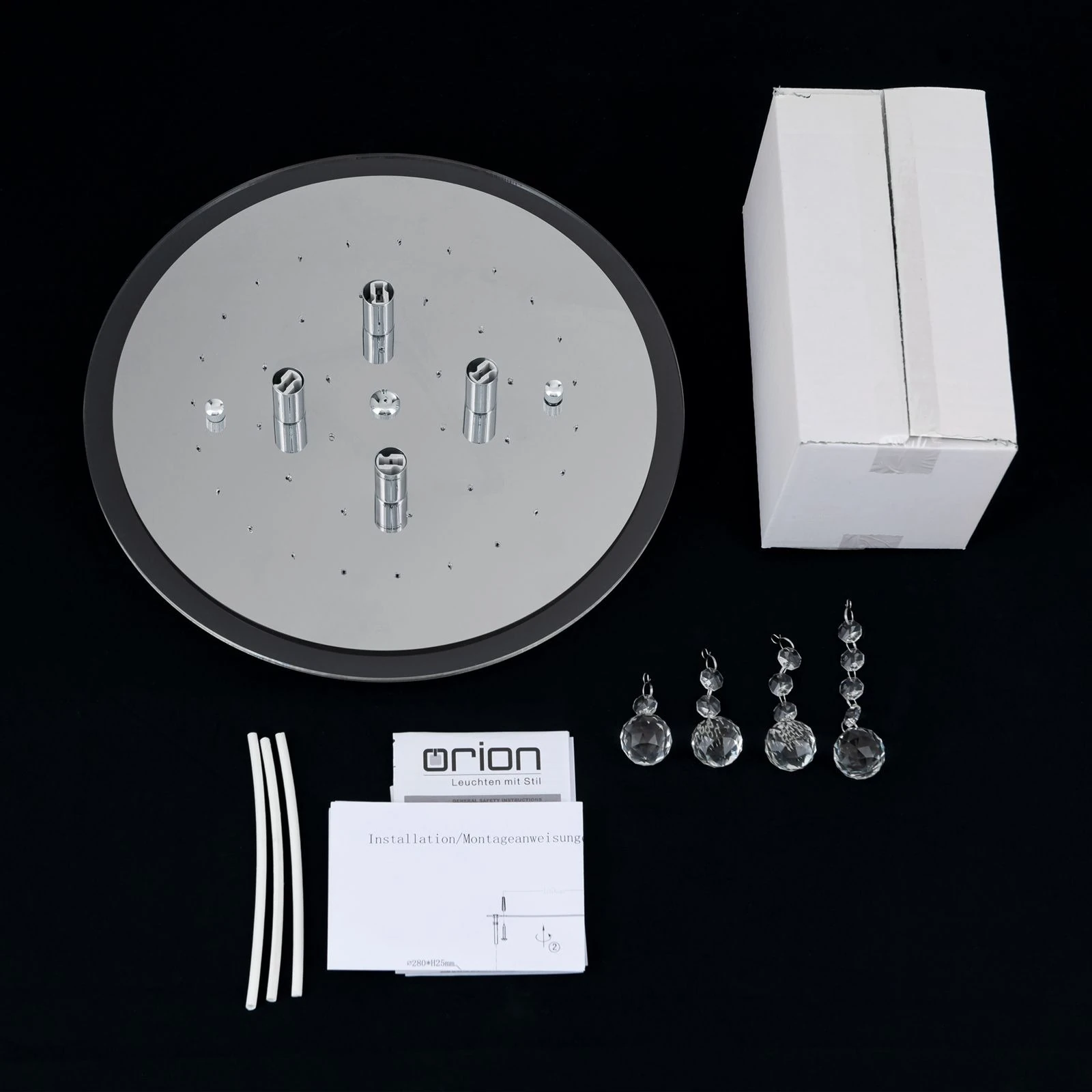 Plafonski luster GLORIA, hrom, Ø 38 cm - 9