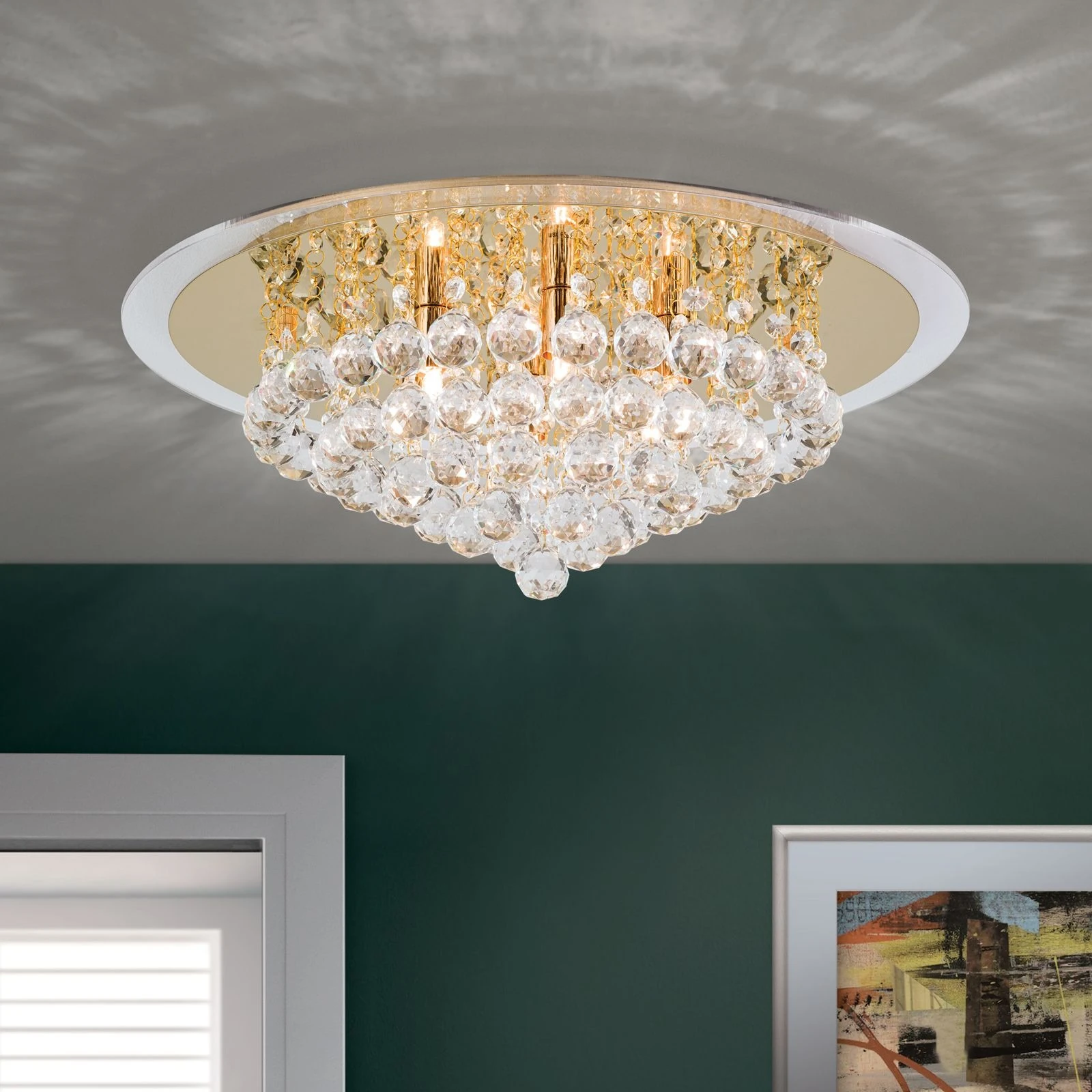 Plafonski luster GLORIA, zlatni, Ø 50 cm - 1