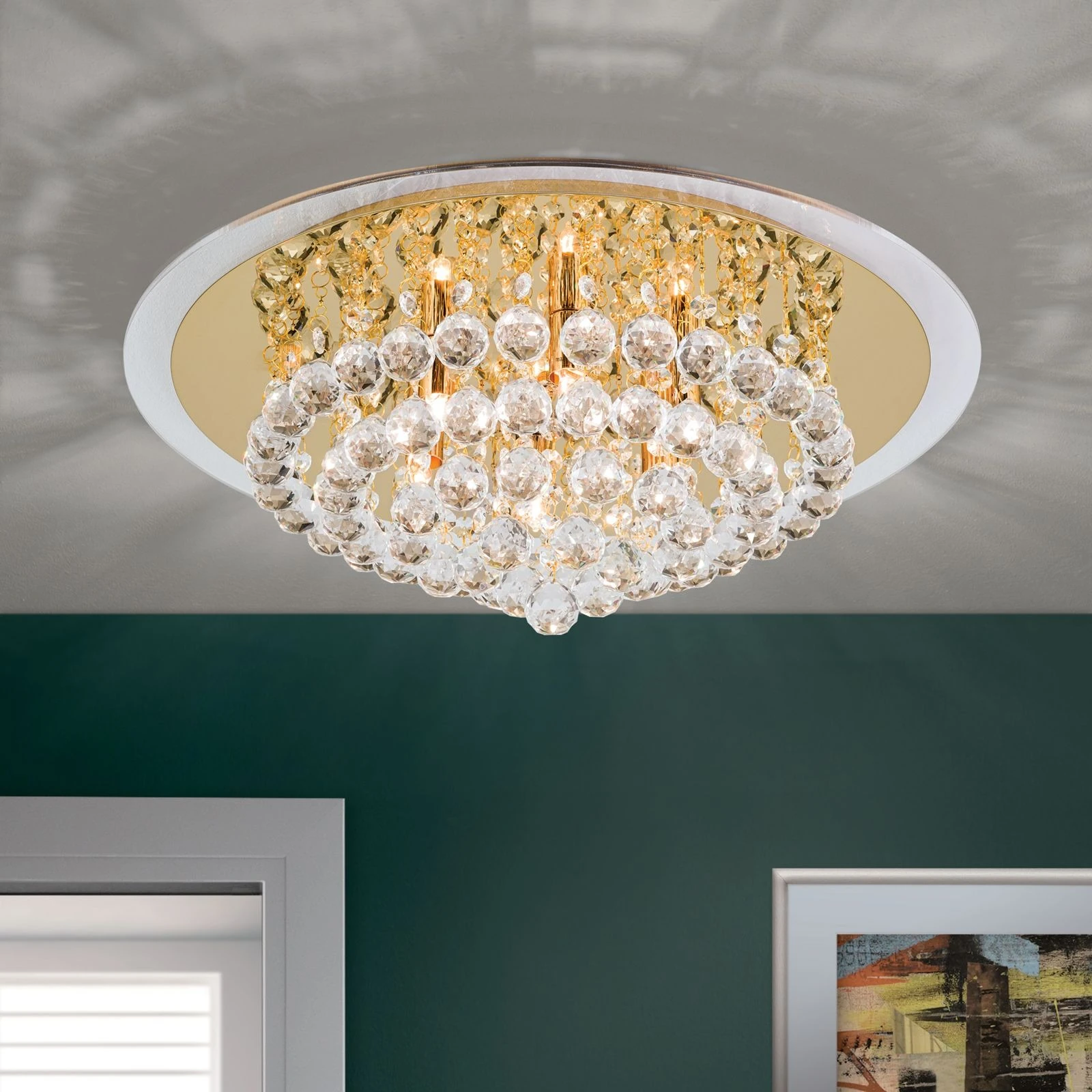 Plafonski luster GLORIA, zlatni, Ø 50 cm - 2