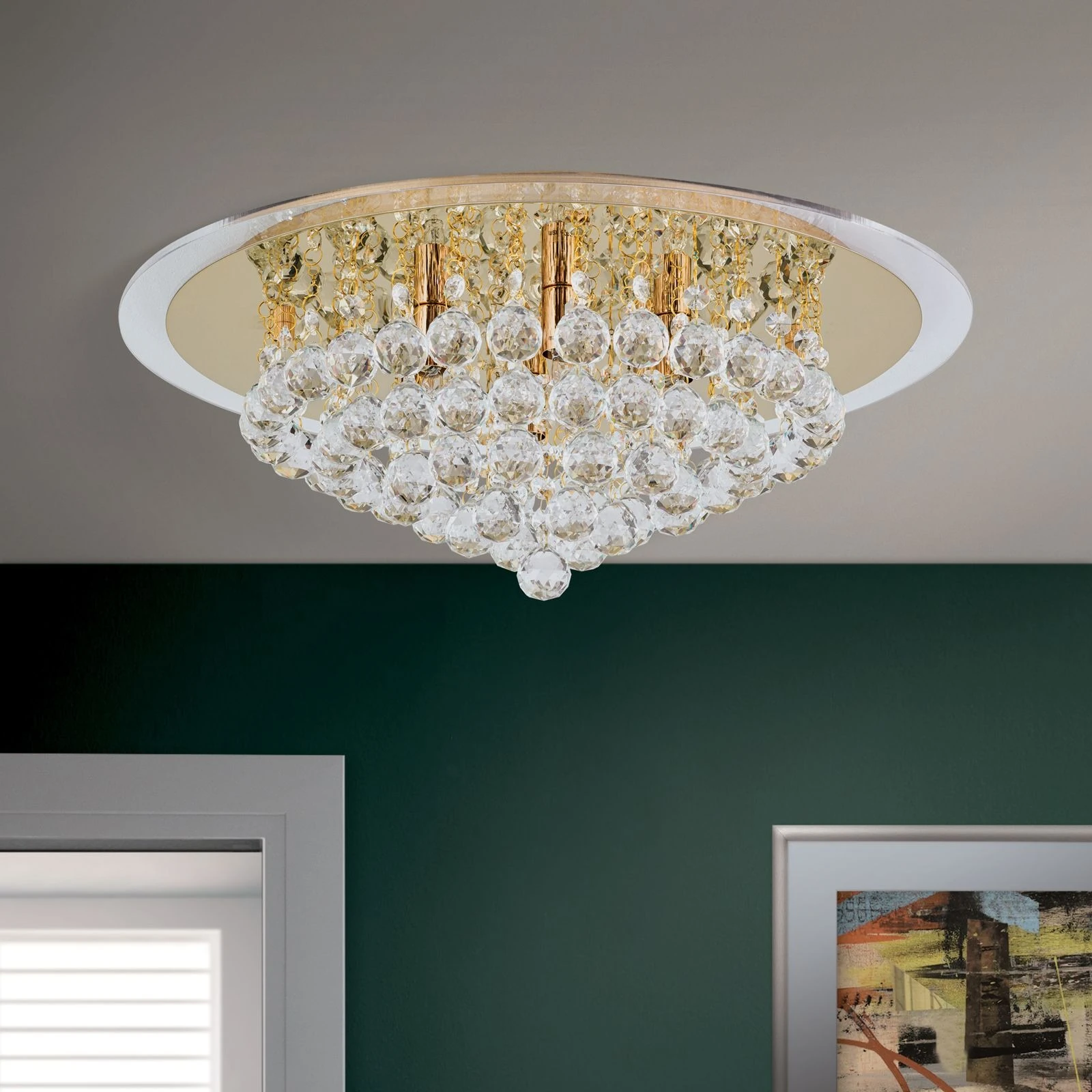 Plafonski luster GLORIA, zlatni, Ø 50 cm - 3