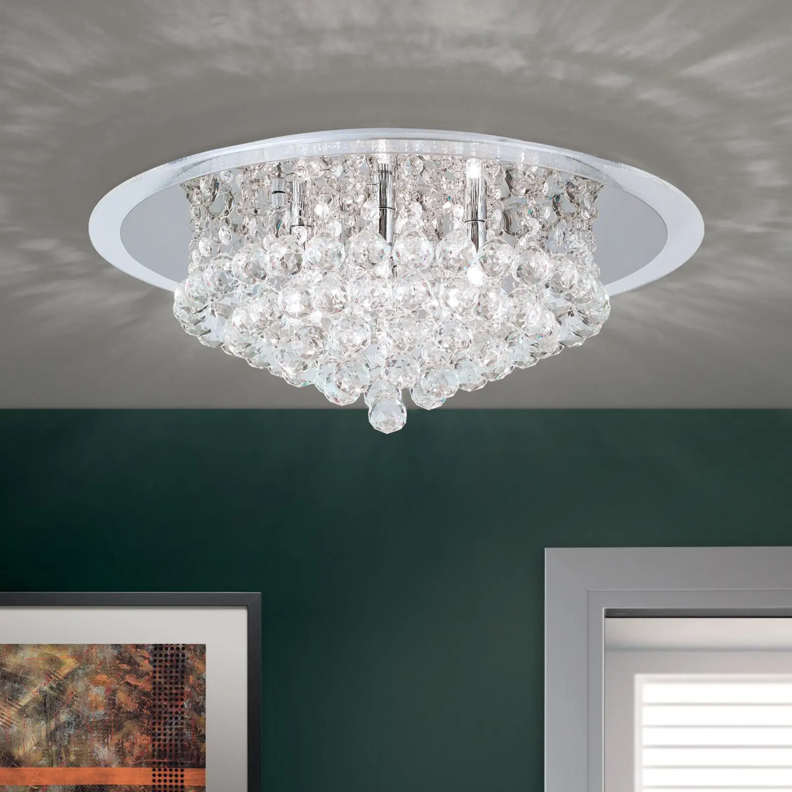 Plafonski luster GLORIA, hrom, Ø 50 cm - 1