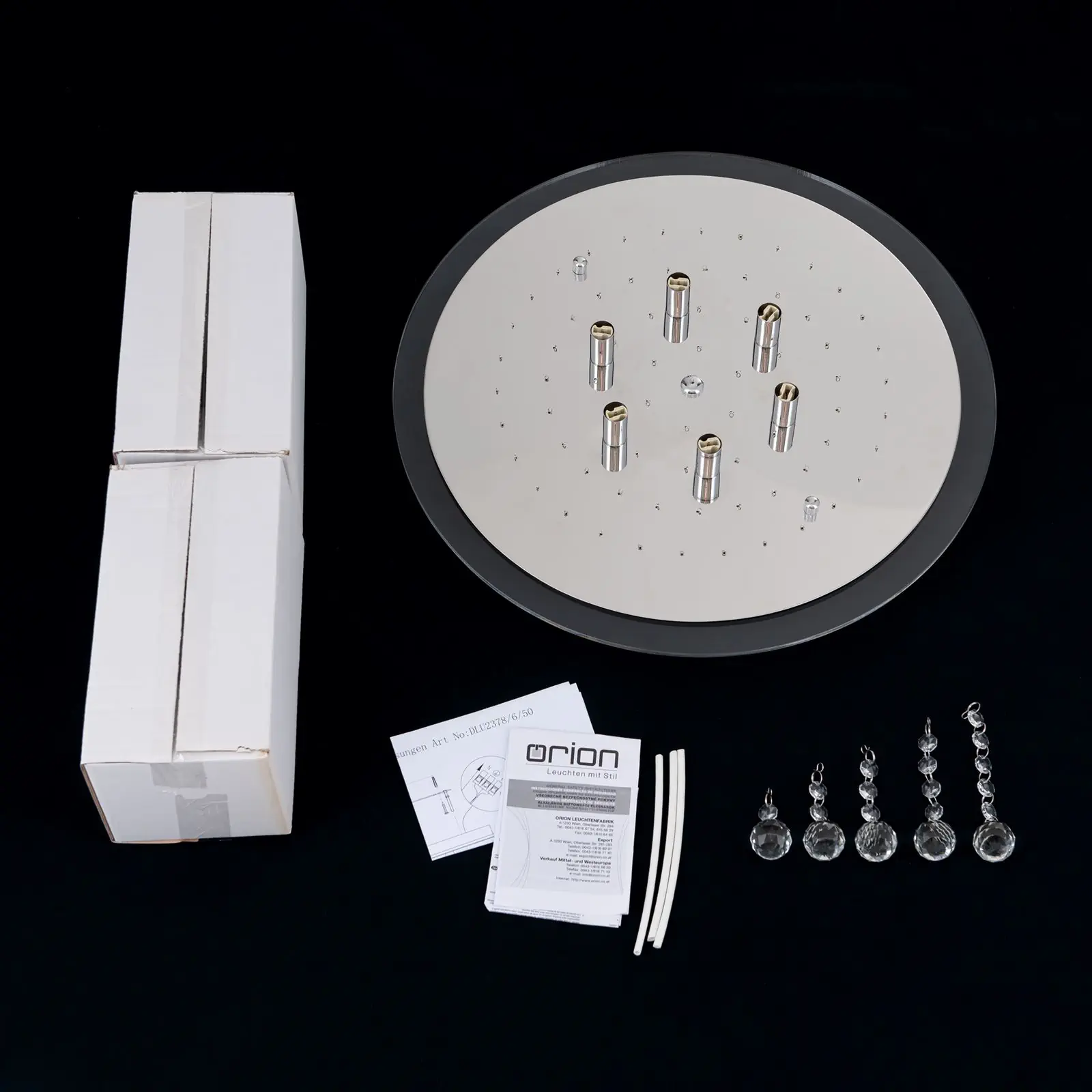 Plafonski luster GLORIA, hrom, Ø 50 cm - 9