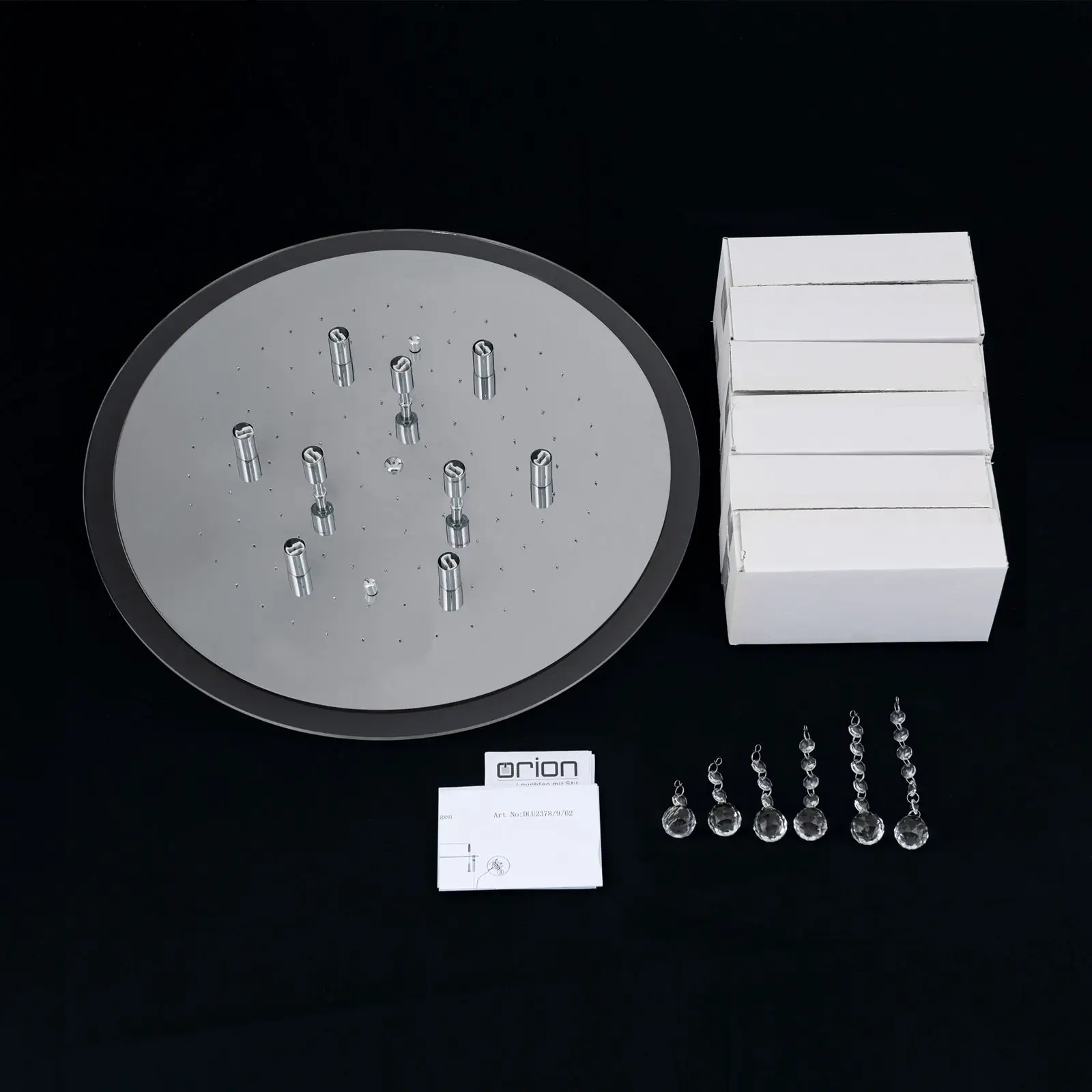 Plafonski luster GLORIA, hrom, Ø 62 cm - 8