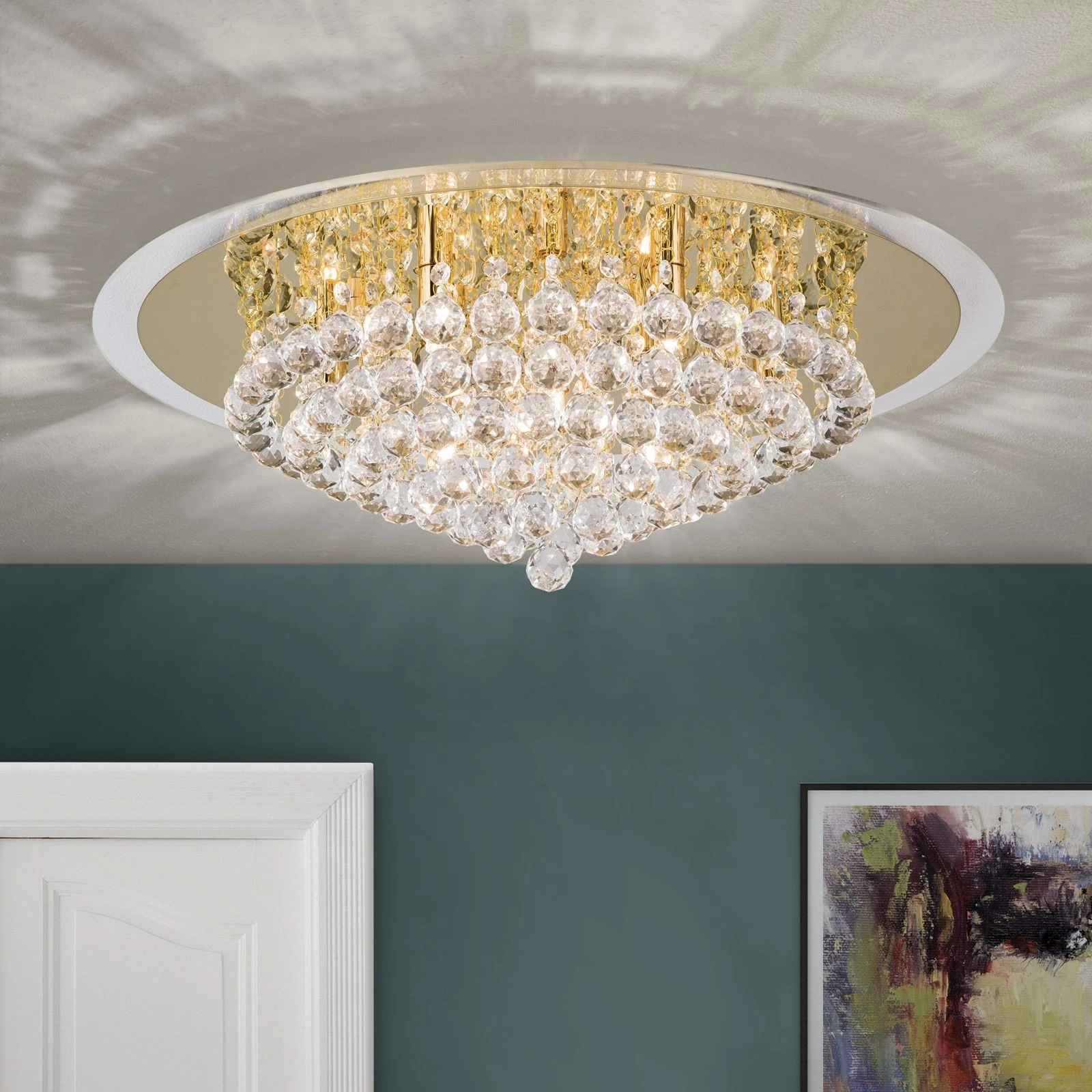 Plafonski luster GLORIA, zlatni, Ø 62 cm - 2