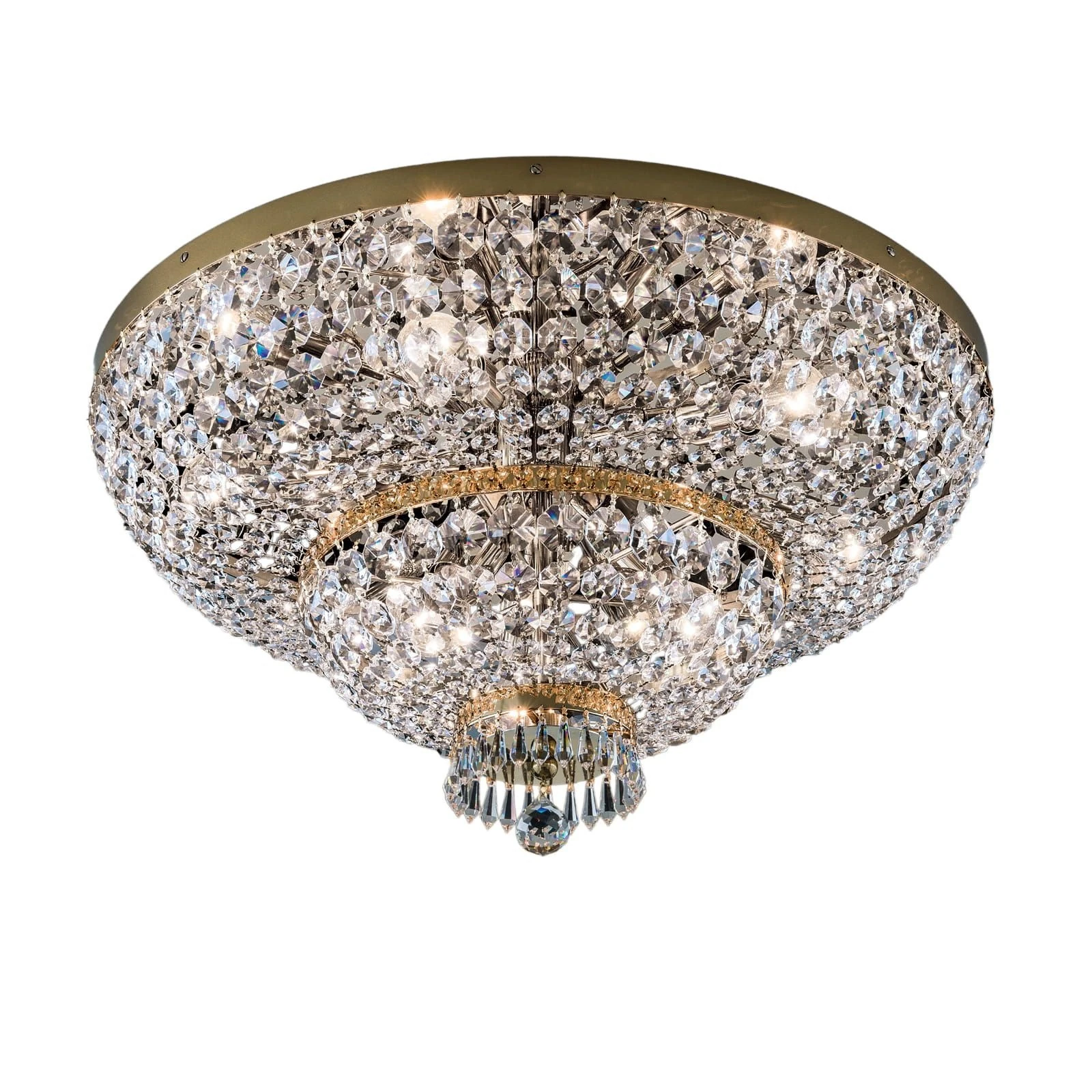 Plafonska lampa SHERATON, 9 izvora svetla, 70 cm, 24-karatno pozlaćena - 3