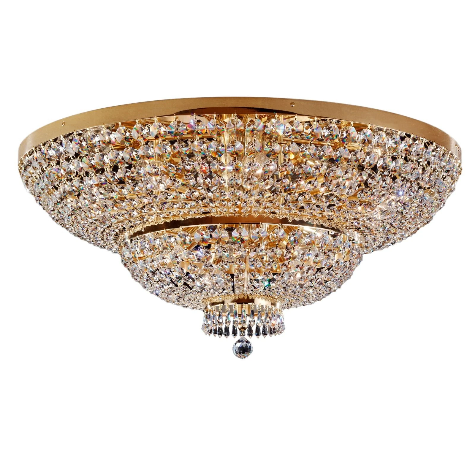 Plafonska lampa SHERATON, 15 izvora svetla, 105 cm, 24-karatno pozlaćena - 3