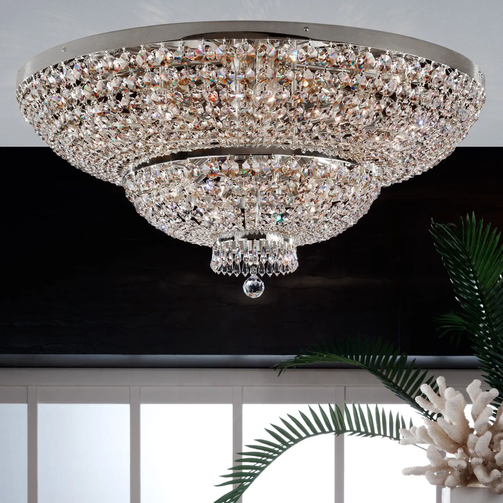 Plafonski luster SHERATON, hromirani, Ø 105 cm - 1