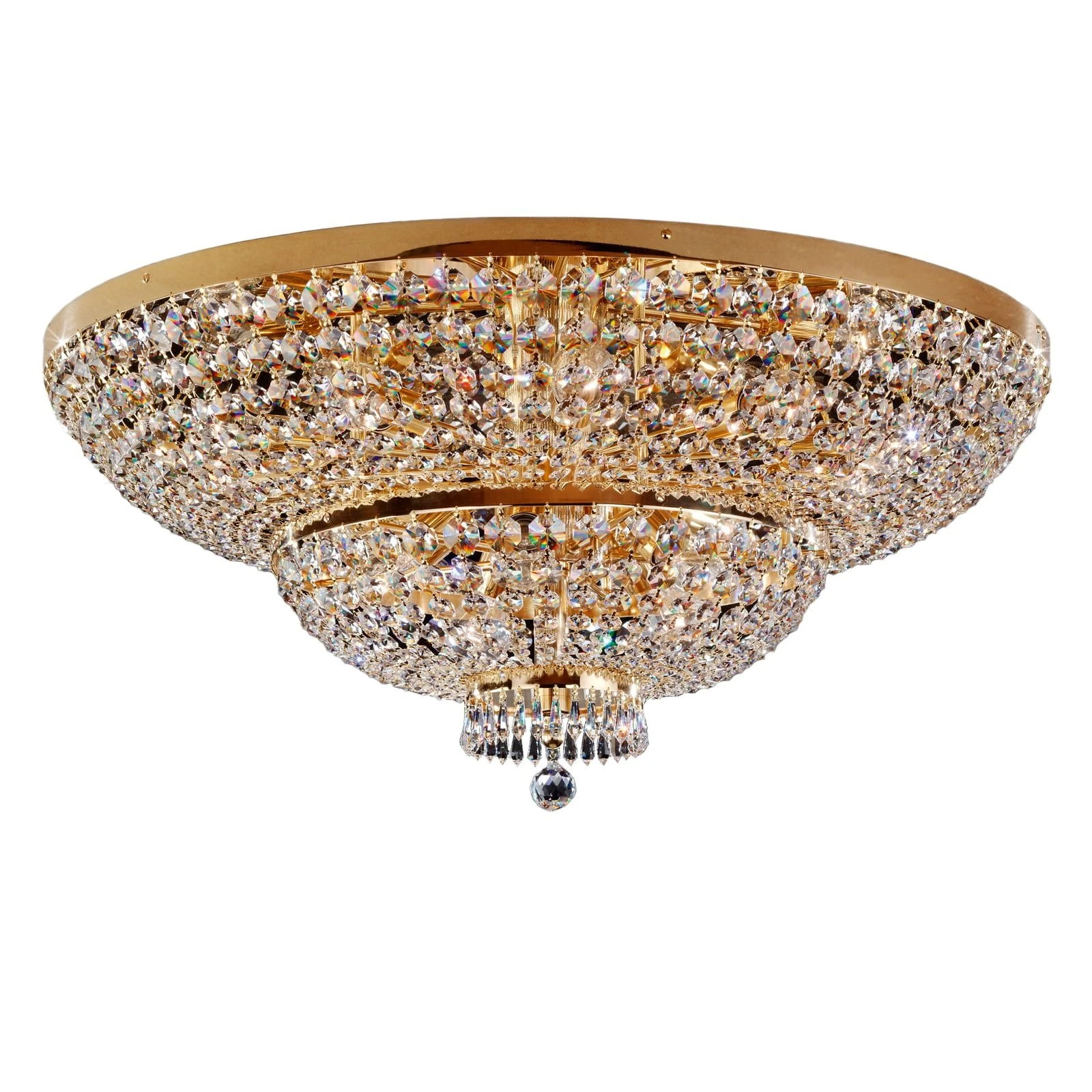 Plafonska lampa SHERATON, 18 izvora svetla, 120 cm, 24-karatno pozlaćena - 3