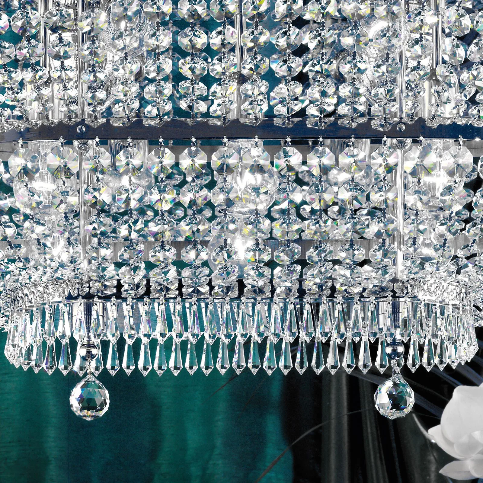 Plafonski luster SHERATON, hromirani, 120 × 90 cm - 2