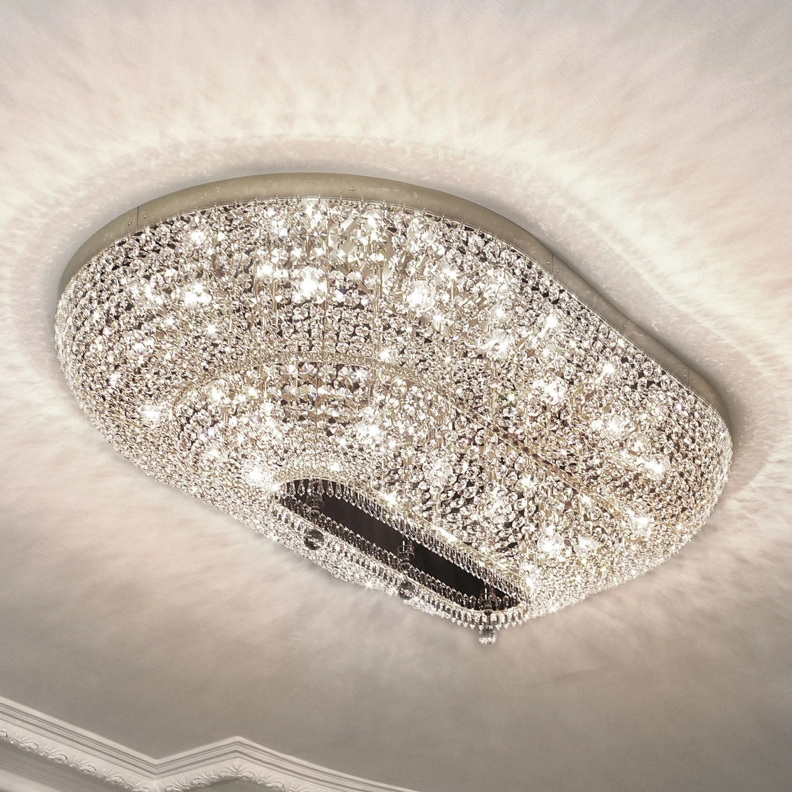 Plafonska lampa SHERATON, 26 izvora svetla, 160x105 cm, hromirana - 2