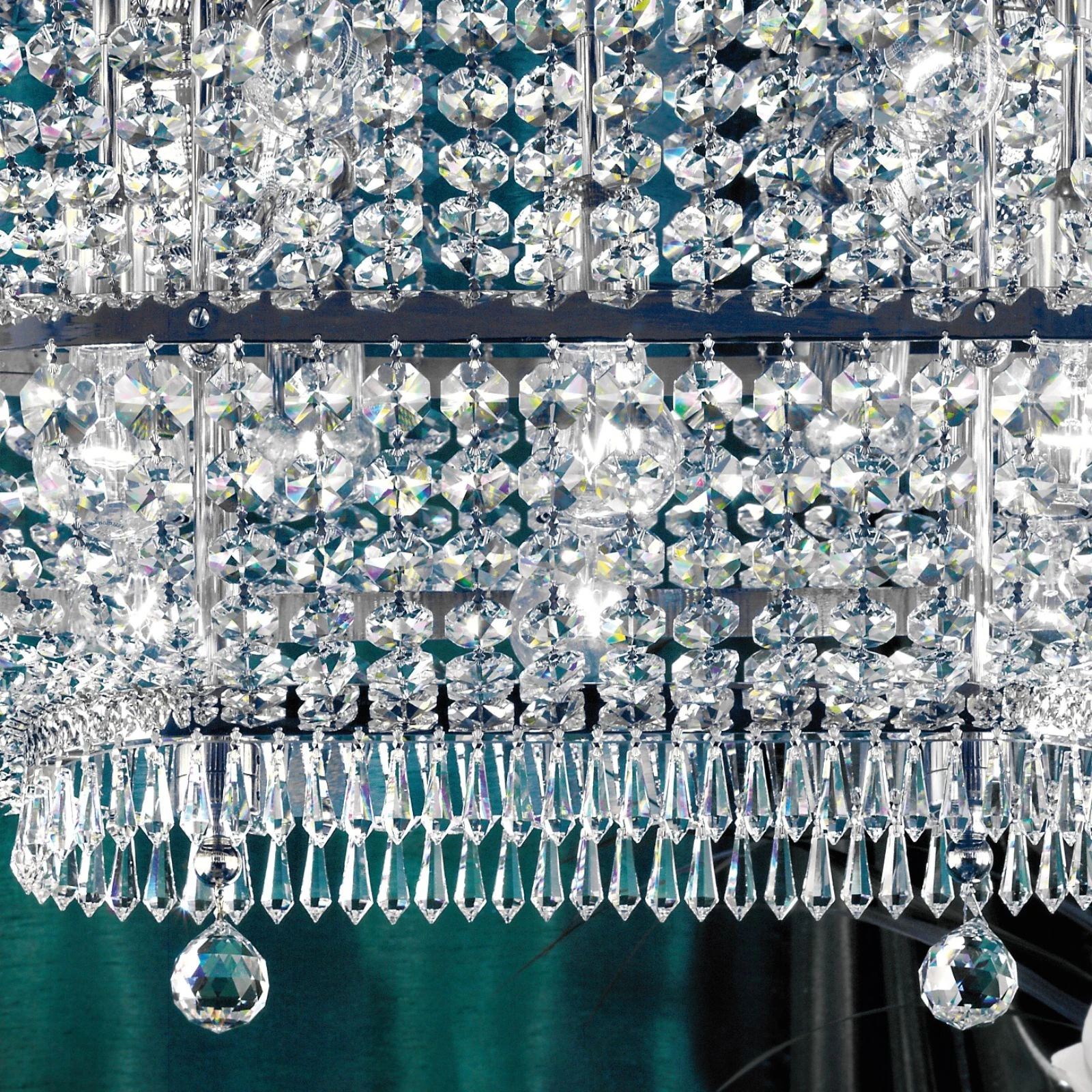 Plafonska lampa SHERATON, 26 izvora svetla, 160x105 cm, hromirana - 3