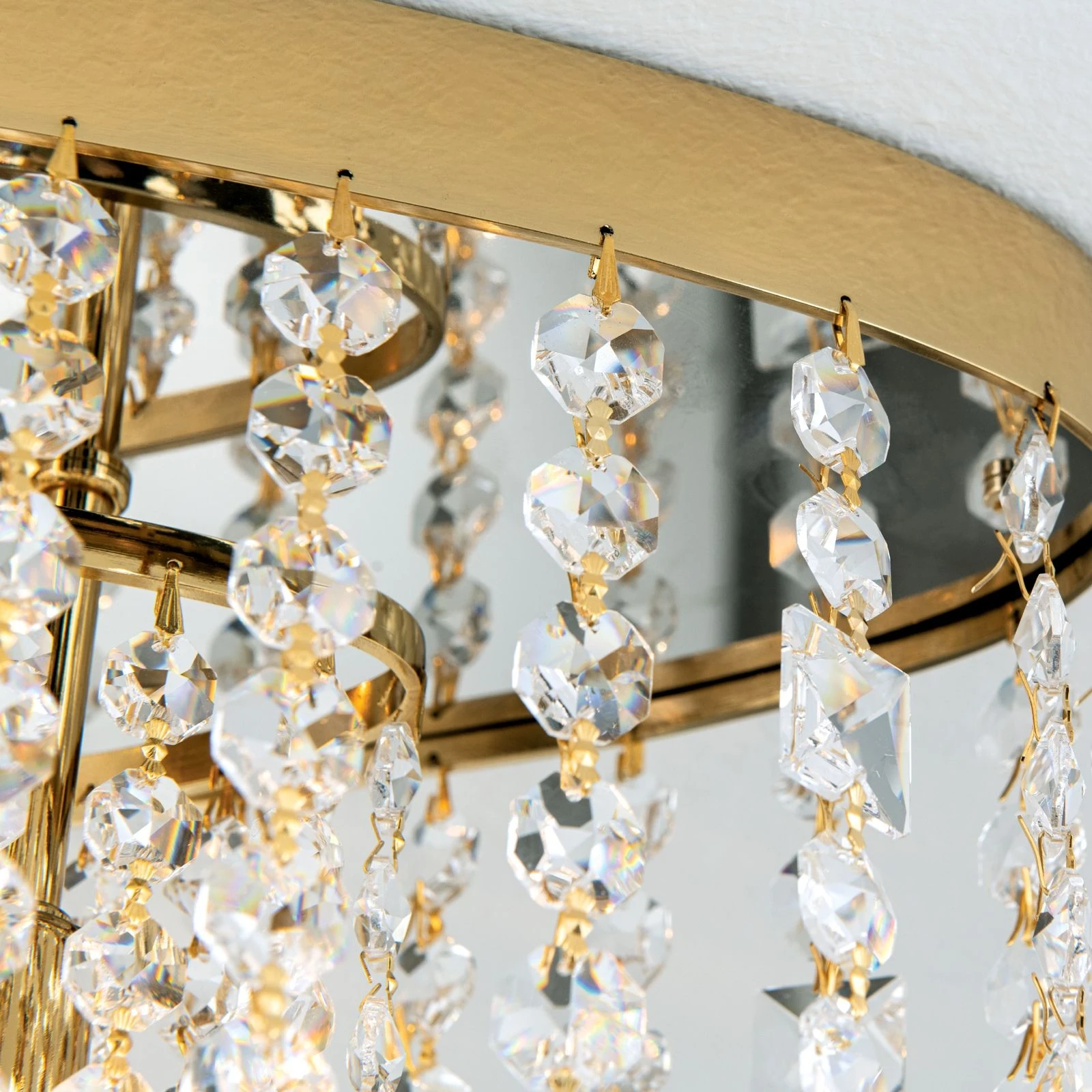 Plafonska lampa KRISTALLDESIGN, ovalni oblik, pozlaćena, 110 × 25 cm - 5