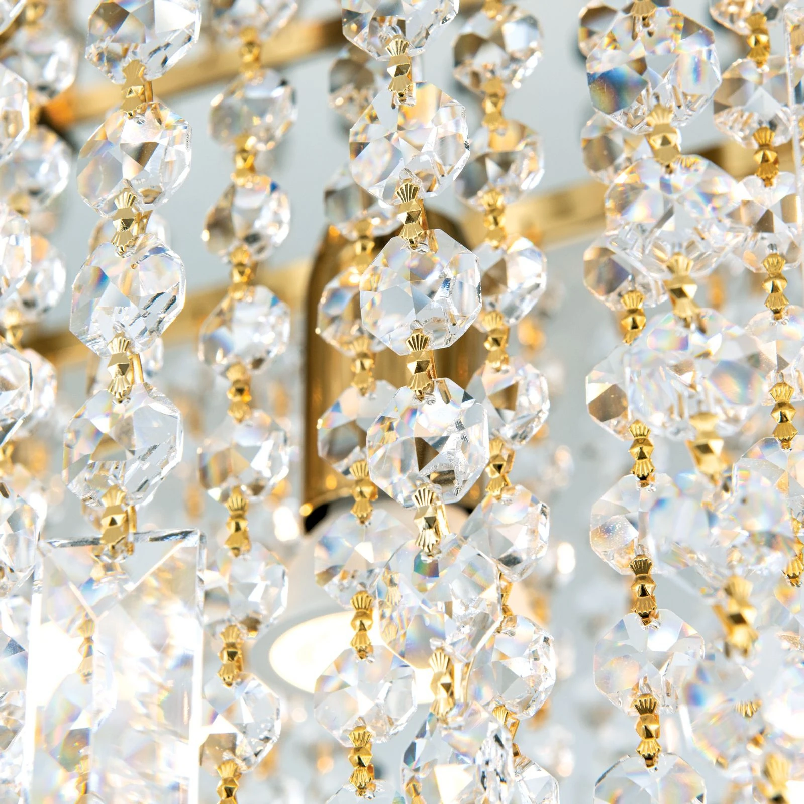 Plafonska lampa KRISTALLDESIGN, ovalni oblik, pozlaćena, 110 × 25 cm - 6