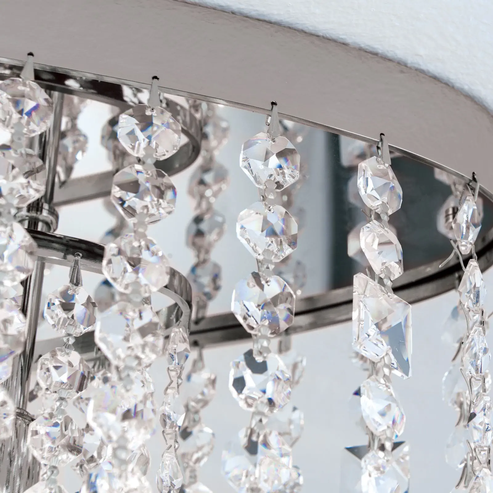 Plafonska lampa KRISTALLDESIGN, ovalni oblik, hromirana, 110 × 25 cm - 5