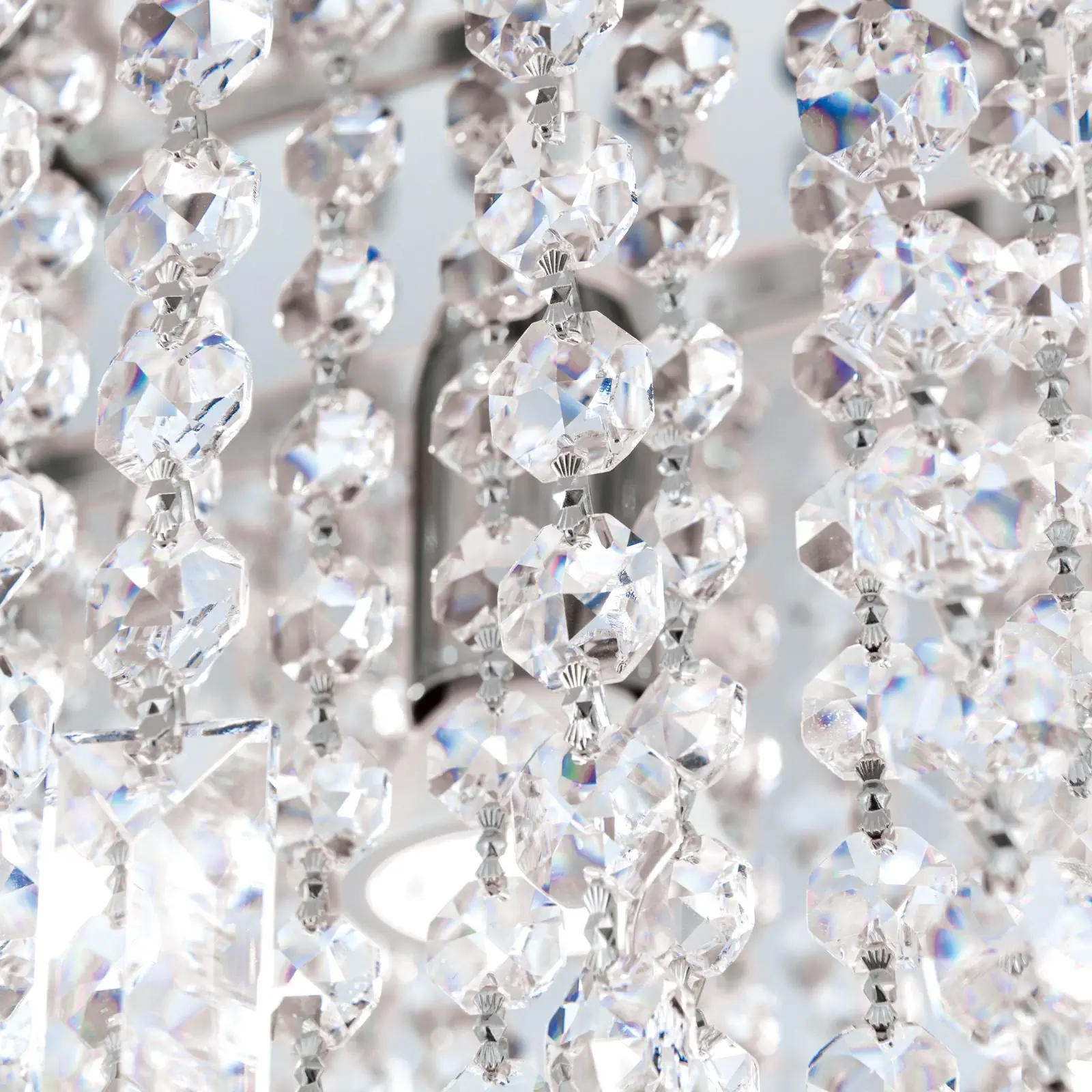 Plafonska lampa KRISTALLDESIGN, ovalni oblik, hromirana, 110 × 25 cm - 6