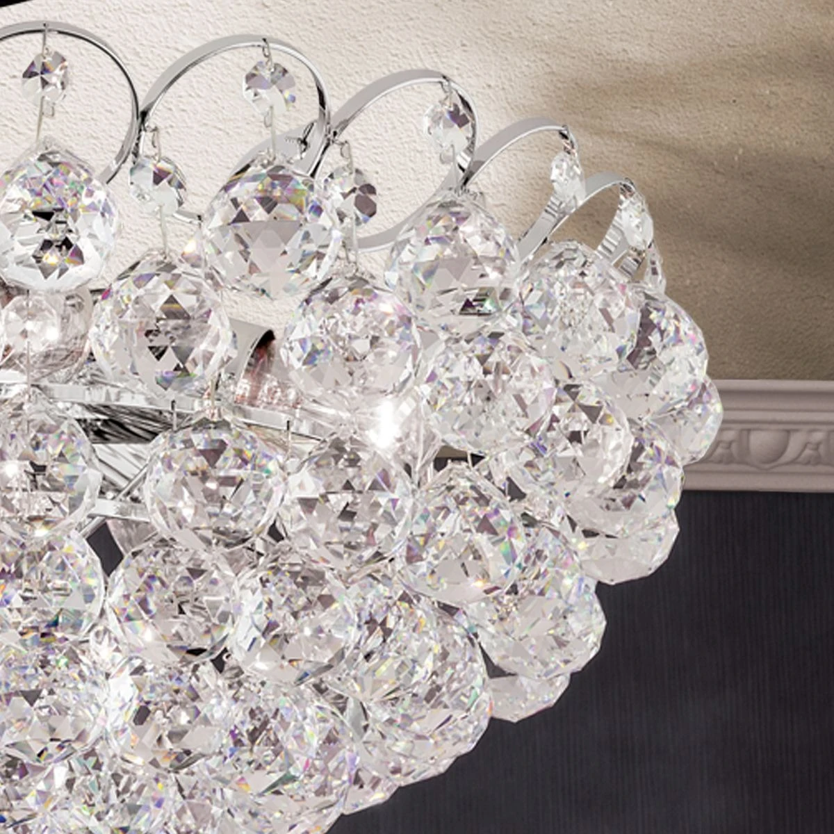 Plafonski luster KRISTALL KLASSISCH, Ø 40 cm, zlato - 6