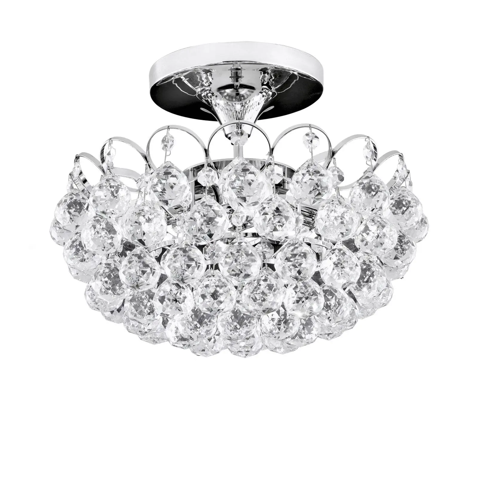 Plafonski luster KRISTALL KLASSISCH, Ø 40 cm, hrom - 4