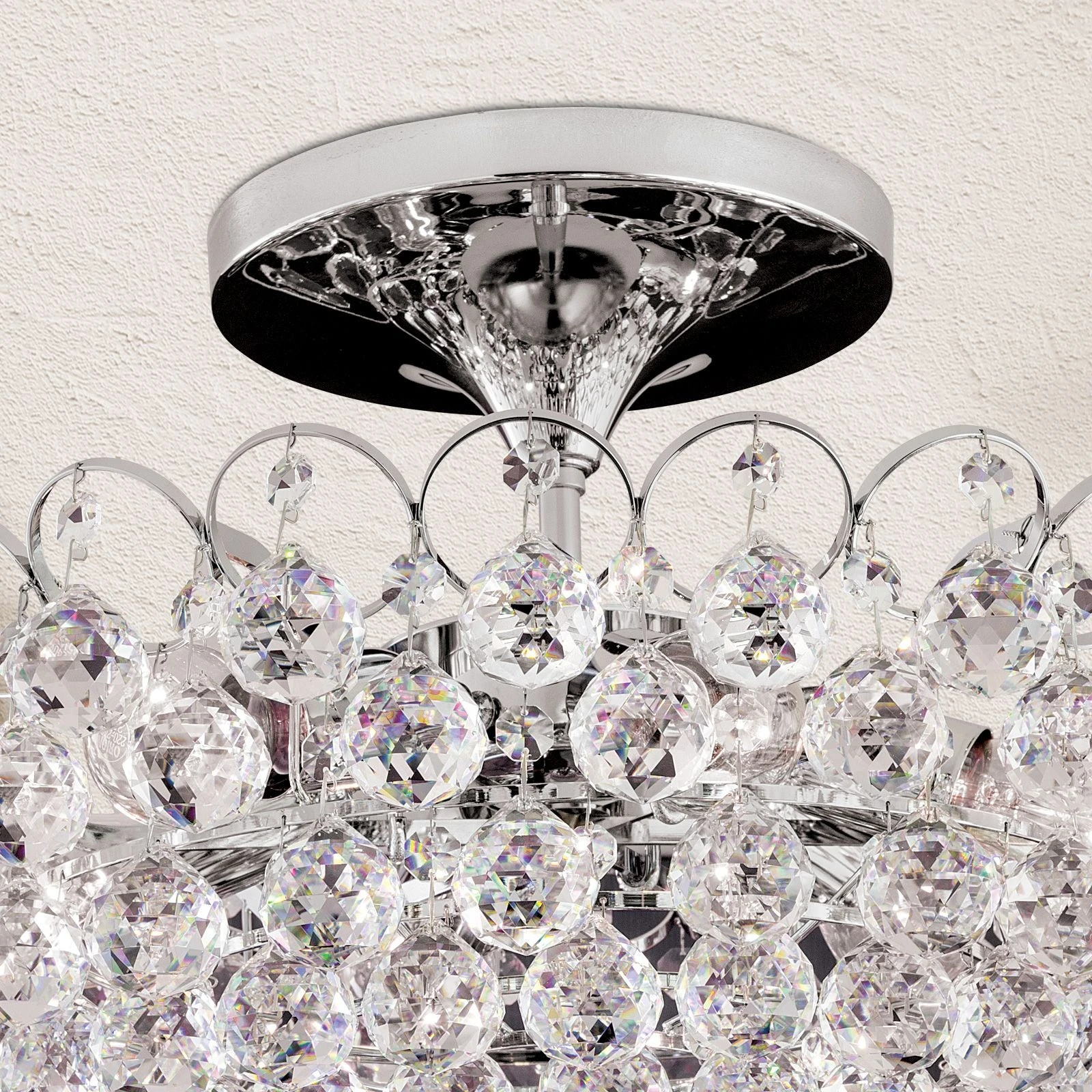 Plafonski luster KRISTALL KLASSISCH, Ø 55 cm, hrom - 3