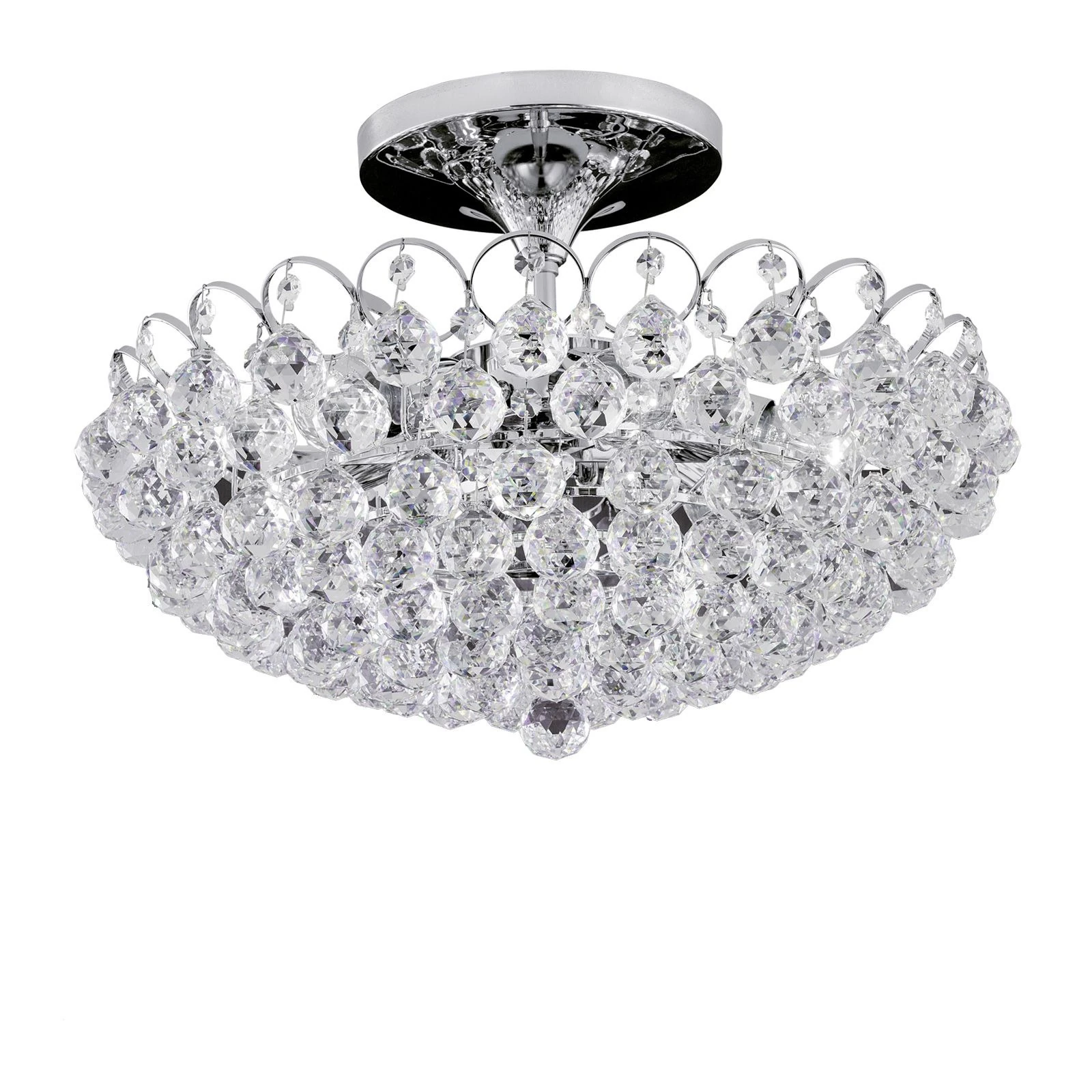 Plafonski luster KRISTALL KLASSISCH, Ø 55 cm, hrom - 4