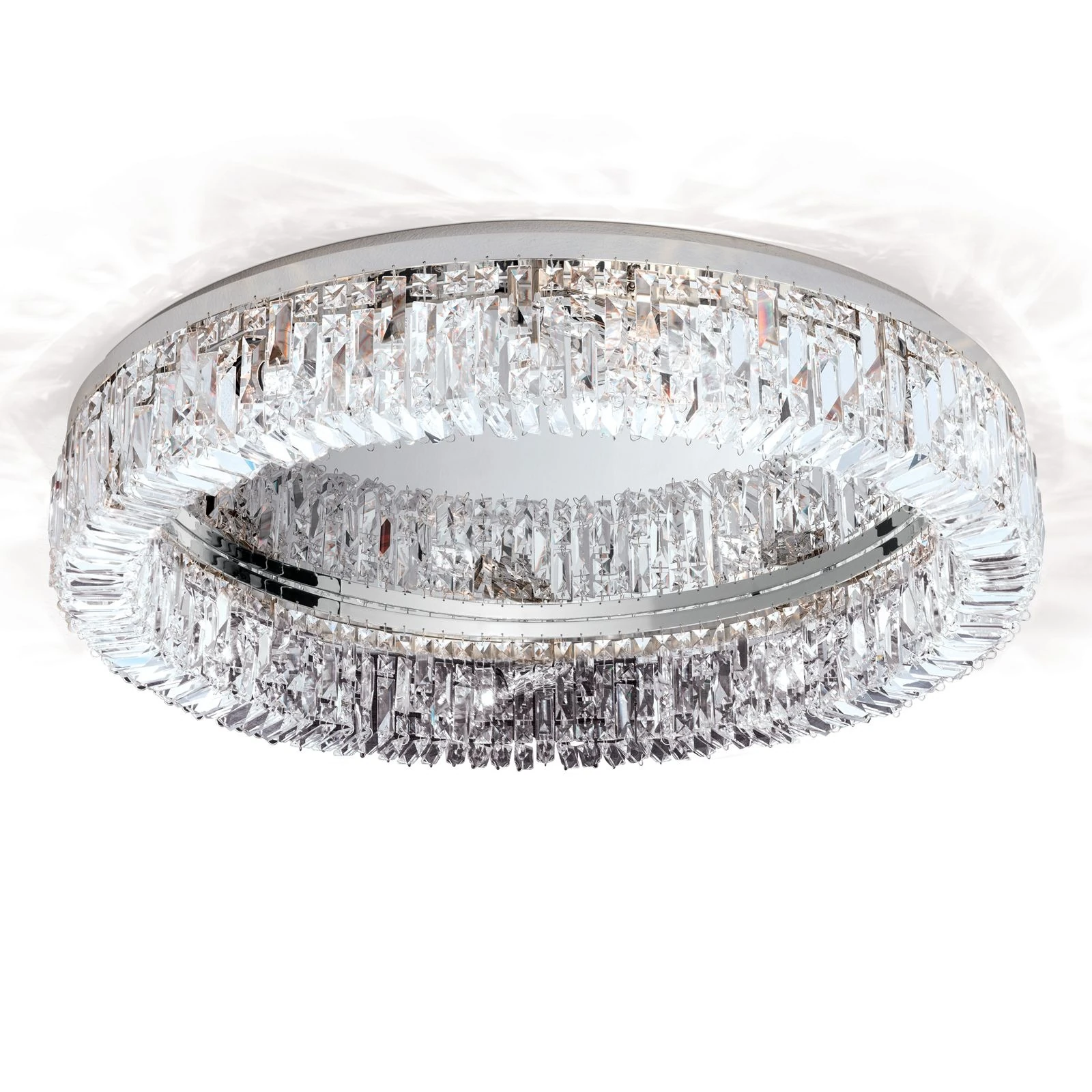 Plafonska lampa RING, 8 izvora svetla, 75 cm, hromirana - 4