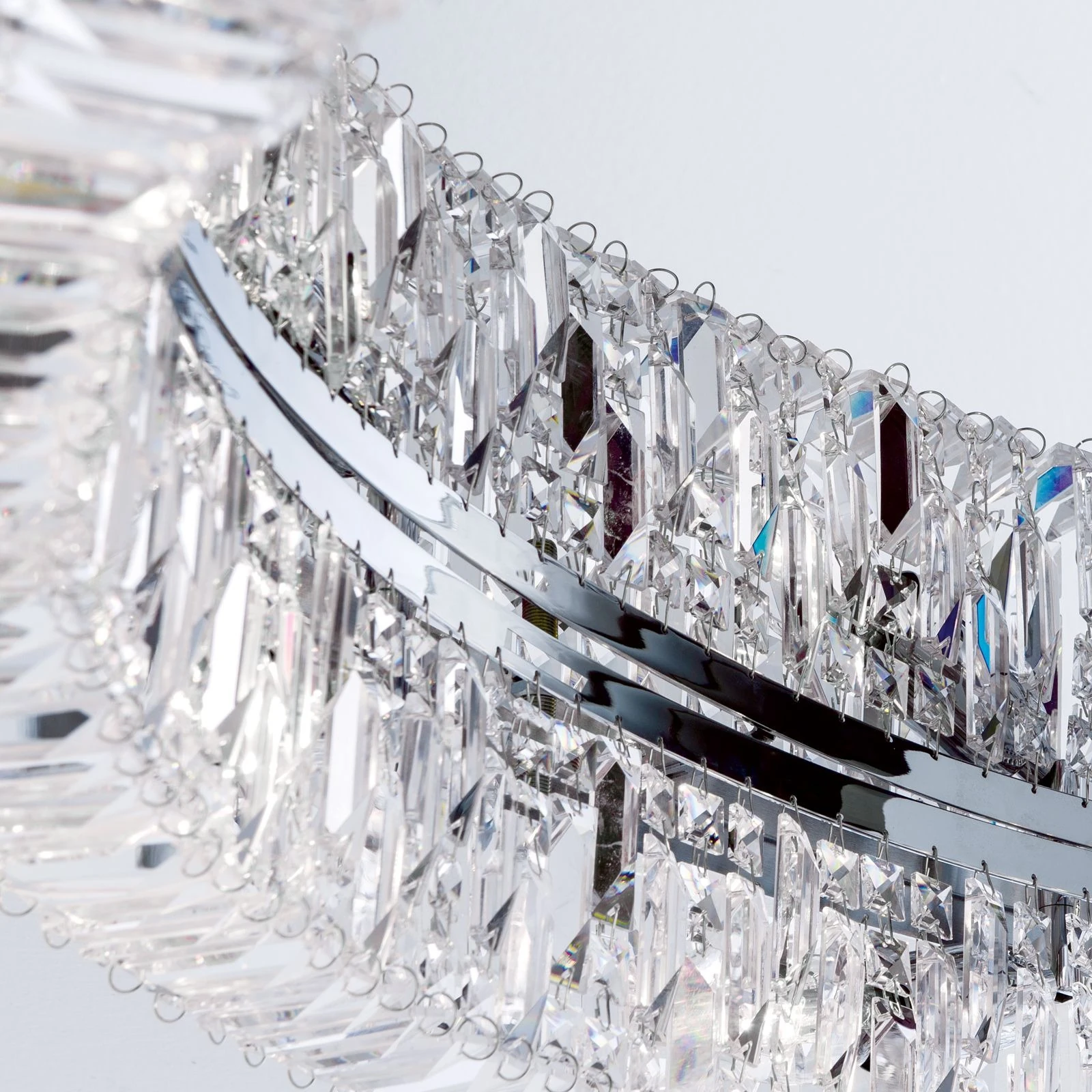 Plafonska lampa RING, 8 izvora svetla, 75 cm, hromirana - 5