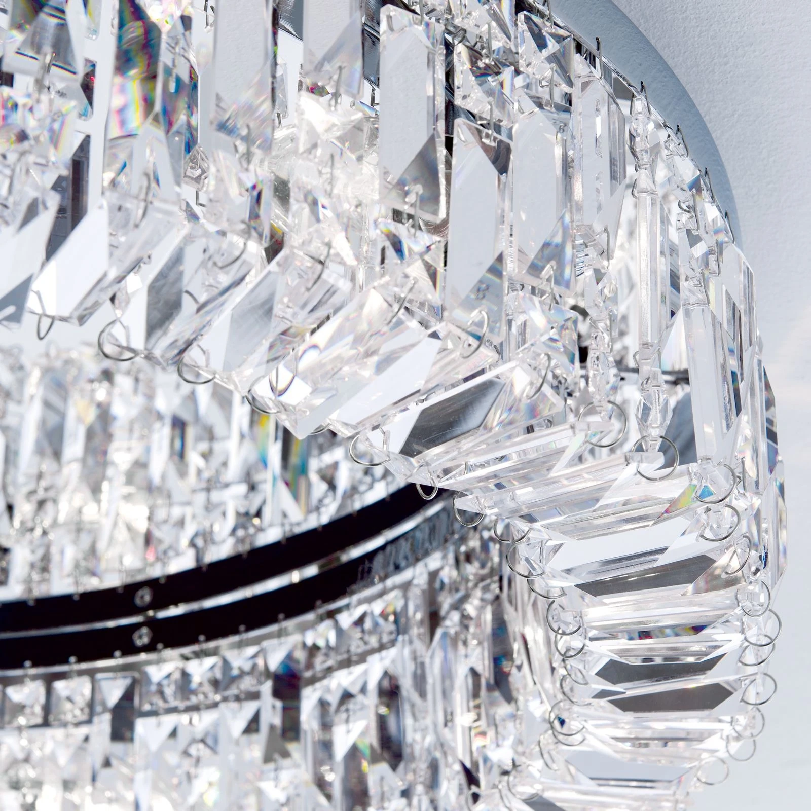 Plafonska lampa RING, 8 izvora svetla, 75 cm, hromirana - 6