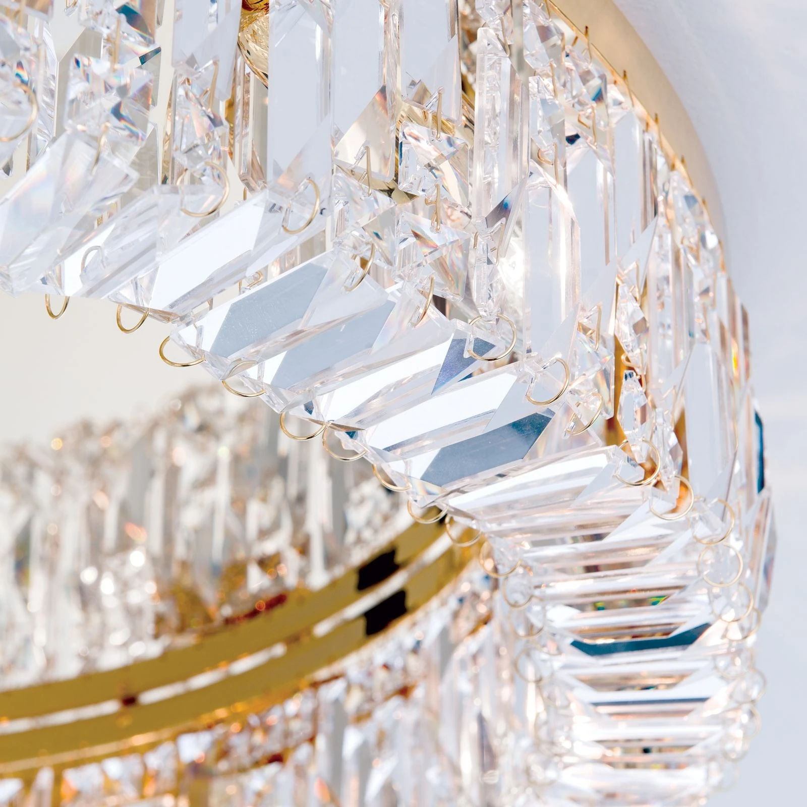 Plafonska lampa RING, 12 izvora svetla, 107 cm, zlatna - 3